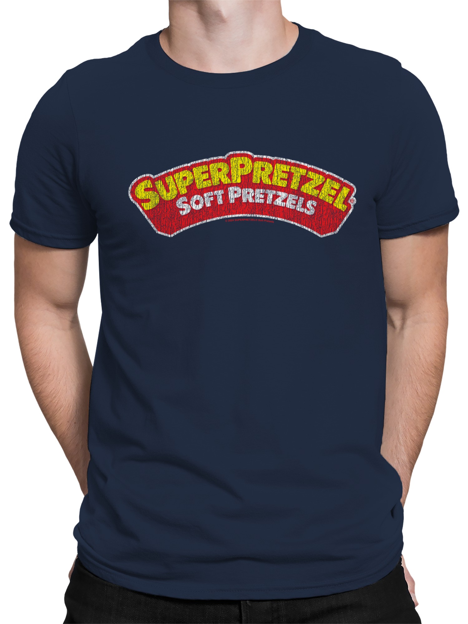 Camiseta para hombre Super Pretzel suave pretzels con licencia oficial logotipo clásico - Imagen 11 de 12