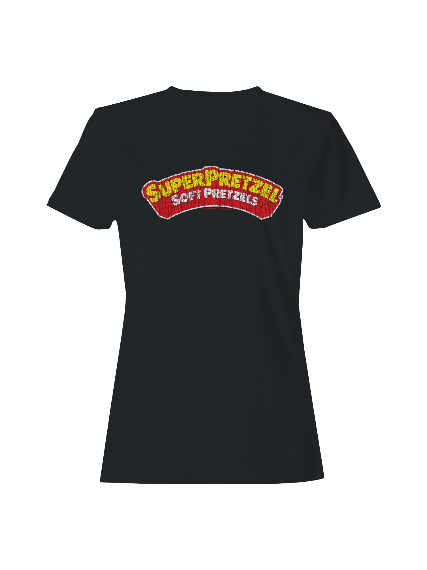 Officially Licensed Super Pretzel Soft Pretzels Classic Logo Women's T-shirt - Picture 7 of 12