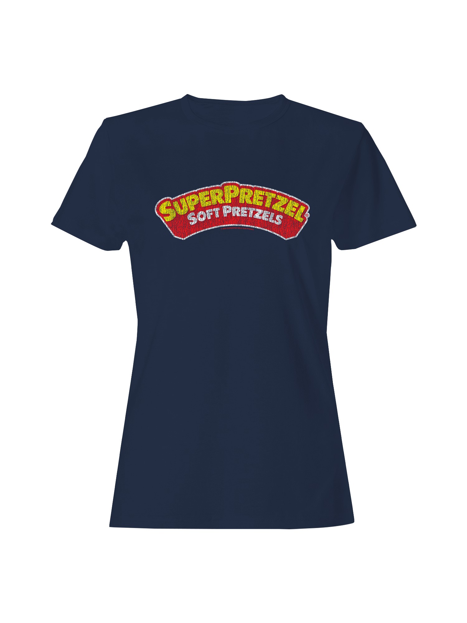 Officially Licensed Super Pretzel Soft Pretzels Classic Logo Women's T-shirt - Picture 10 of 12