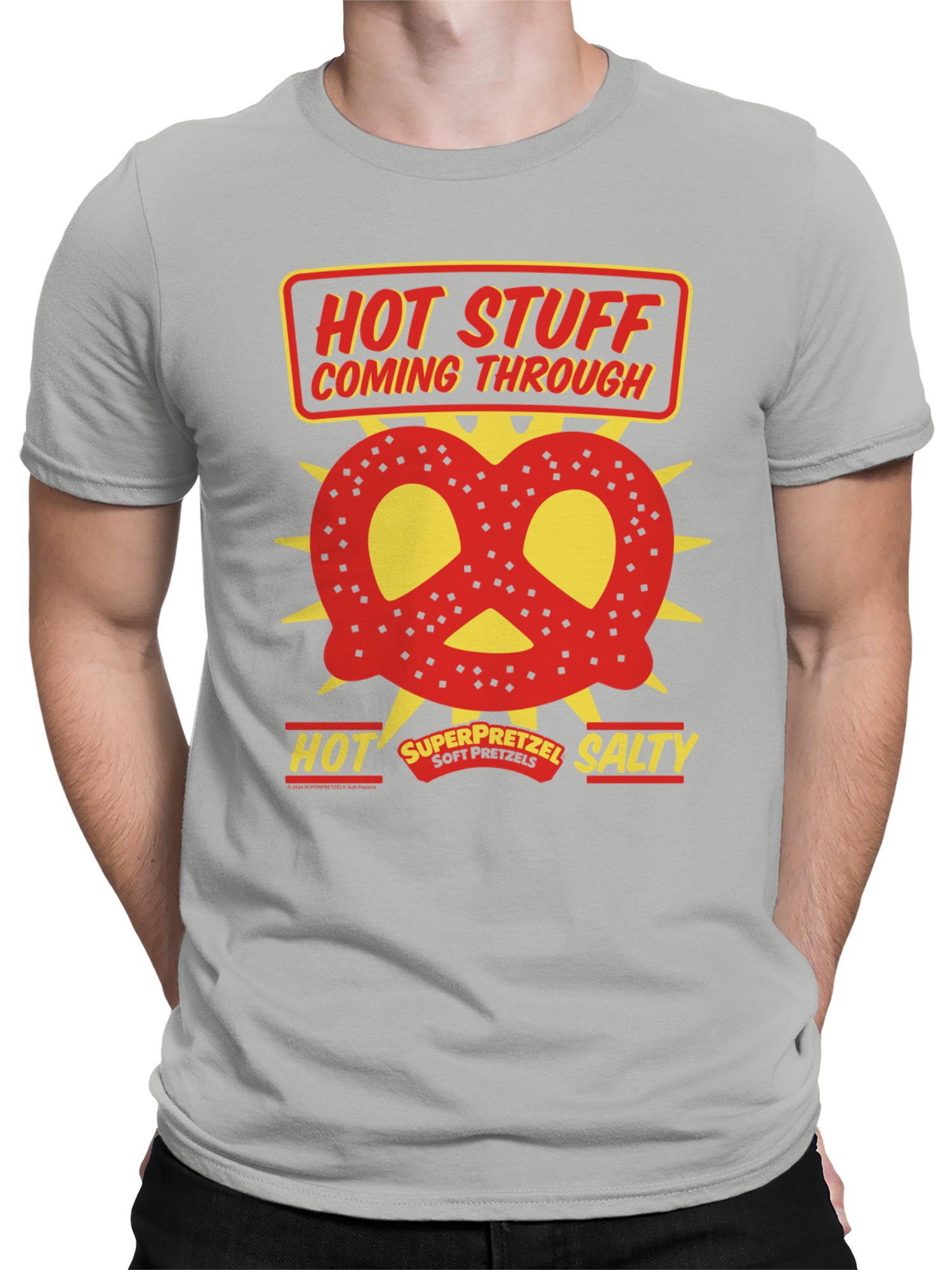Camiseta para hombre con licencia oficial Super Pretzel Hot Stuff diseño pretzel - Imagen 8 de 9