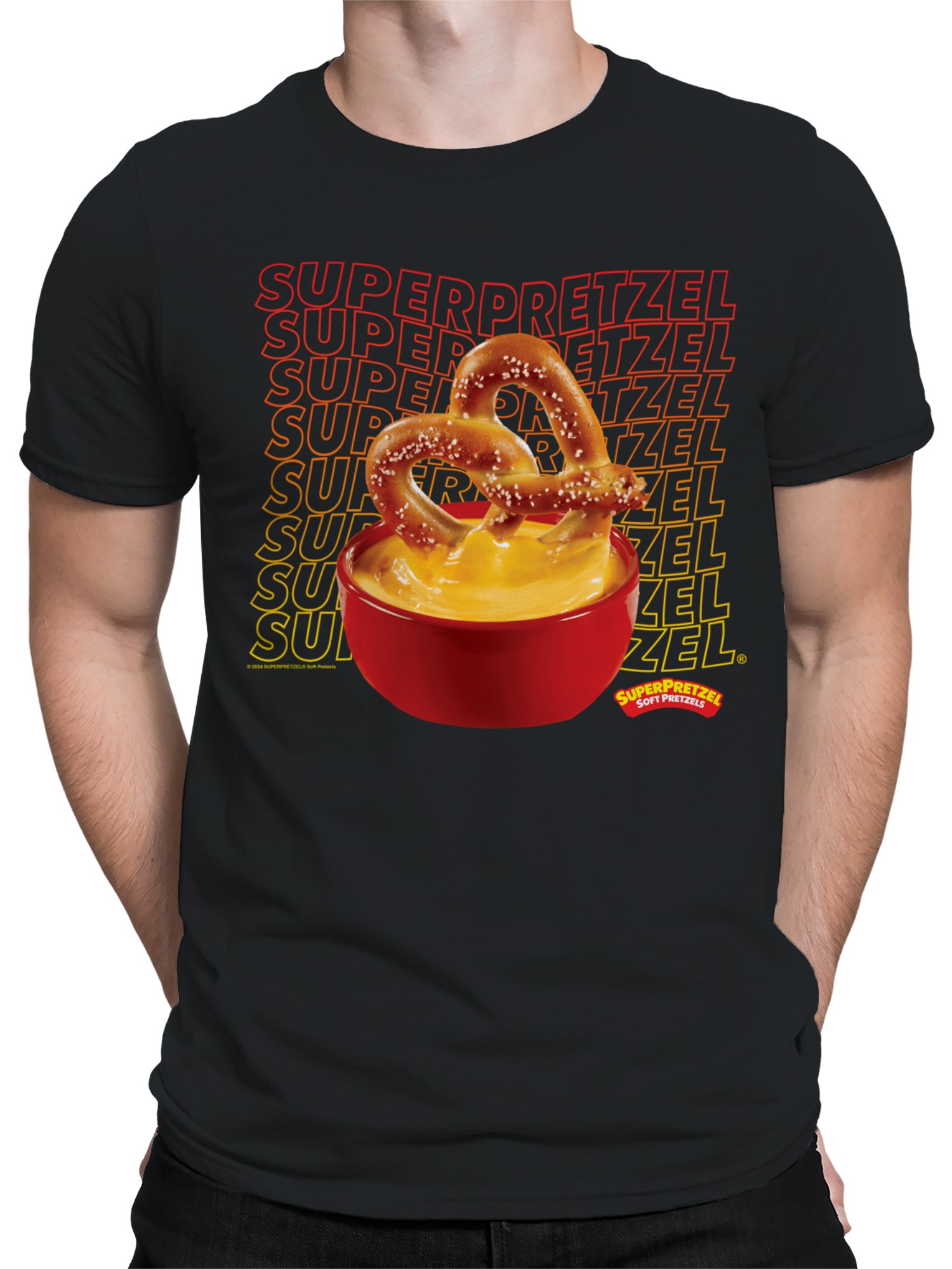 Camiseta para hombre Super Pretzel Delicious Pretzel Cheese Delight con licencia oficial - Imagen 8 de 12