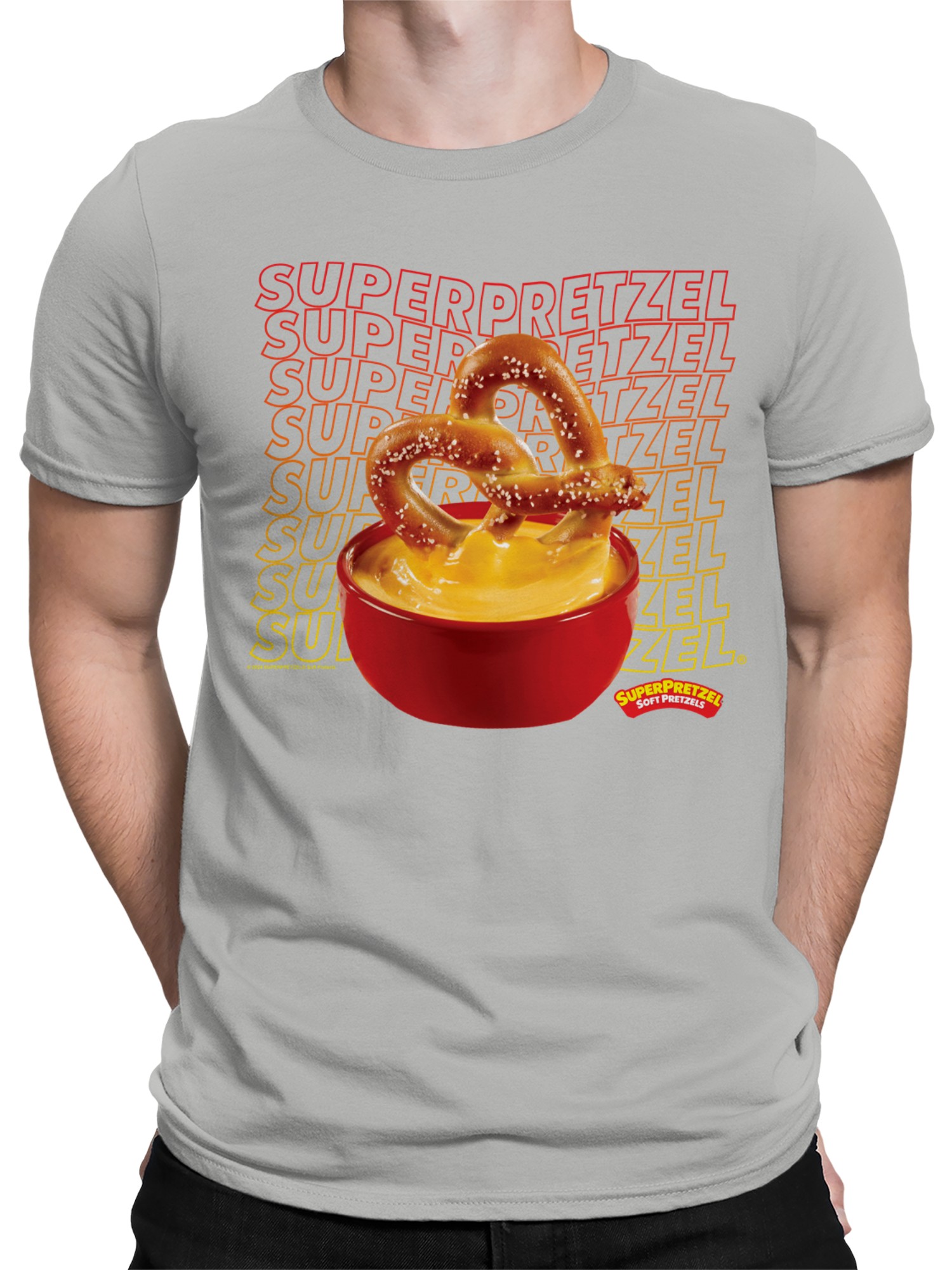 Camiseta para hombre Super Pretzel Delicious Pretzel Cheese Delight con licencia oficial - Imagen 5 de 12