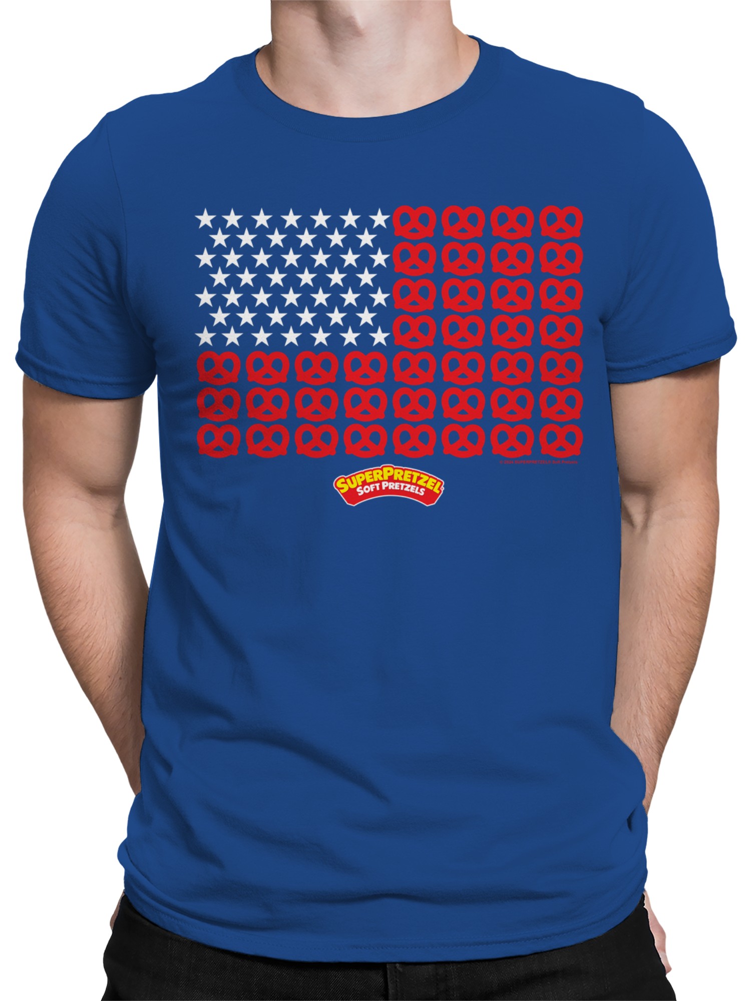 Camiseta para hombre Super Pretzel Pretzel con licencia oficial estrellas y rayas - Imagen 8 de 9