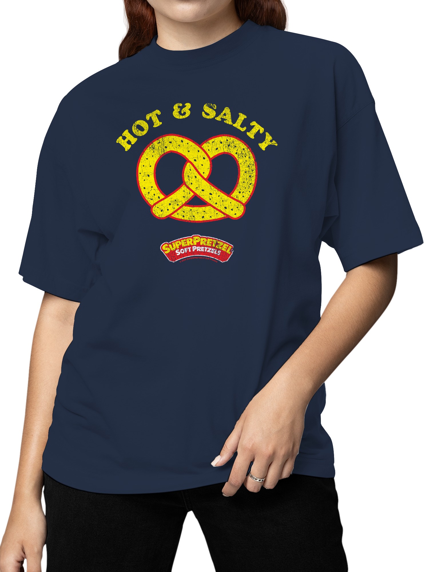 Officially Licensed Super Pretzel Hot & Salty Pretzel Delight Women's T-shirt - Picture 8 of 9