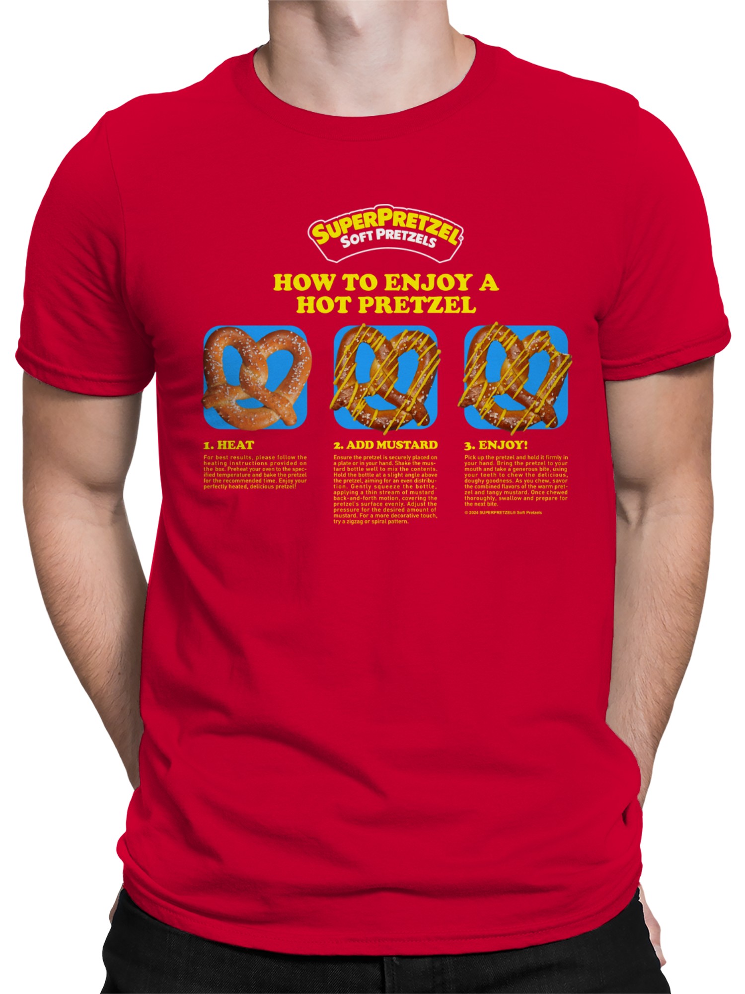 Camiseta para hombre Super Pretzel Hot Pretzel Enjoyment con licencia oficial - Imagen 5 de 6