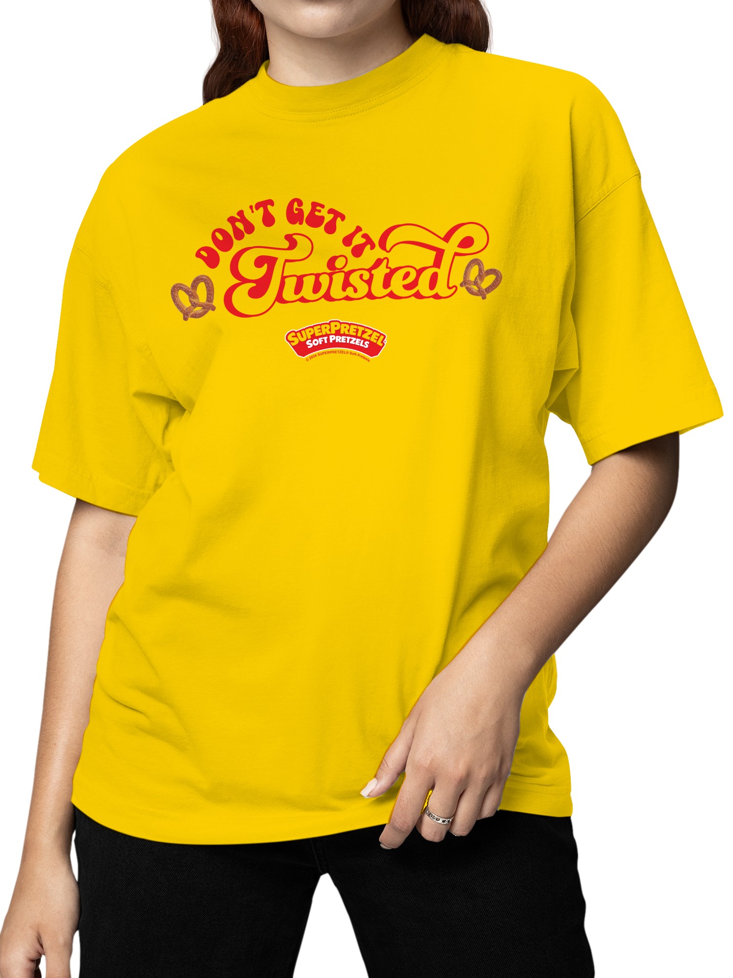 Officially Licensed Super Pretzel Don't Get It Twisted Women's T-shirt - Picture 5 of 6