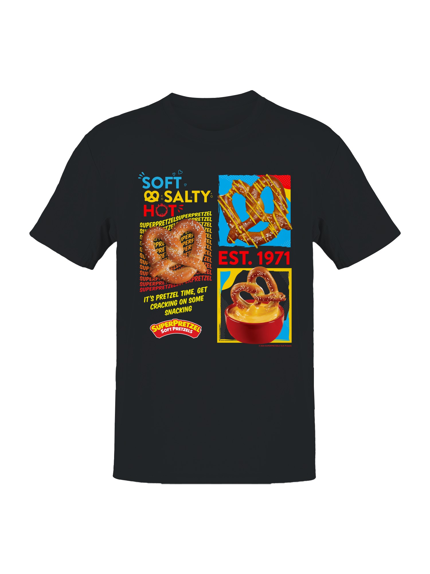 Officially Licensed Super Pretzel Soft, Salty & Hot: Men's T-shirt - Picture 4 of 9