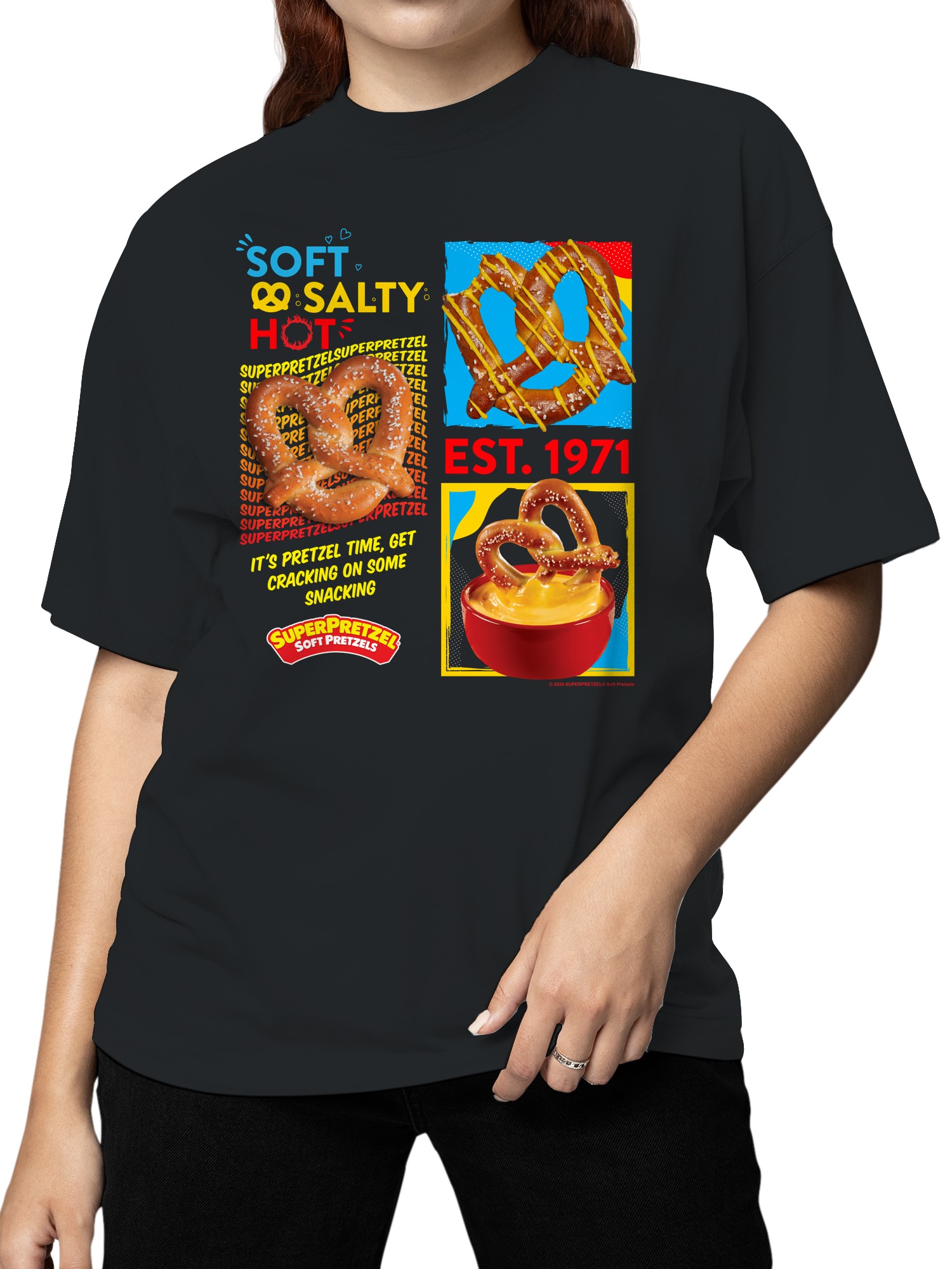 Licencia Oficial Super Pretzel Suave, Salado y Caliente: Camiseta para Mujer - Imagen 8 de 12