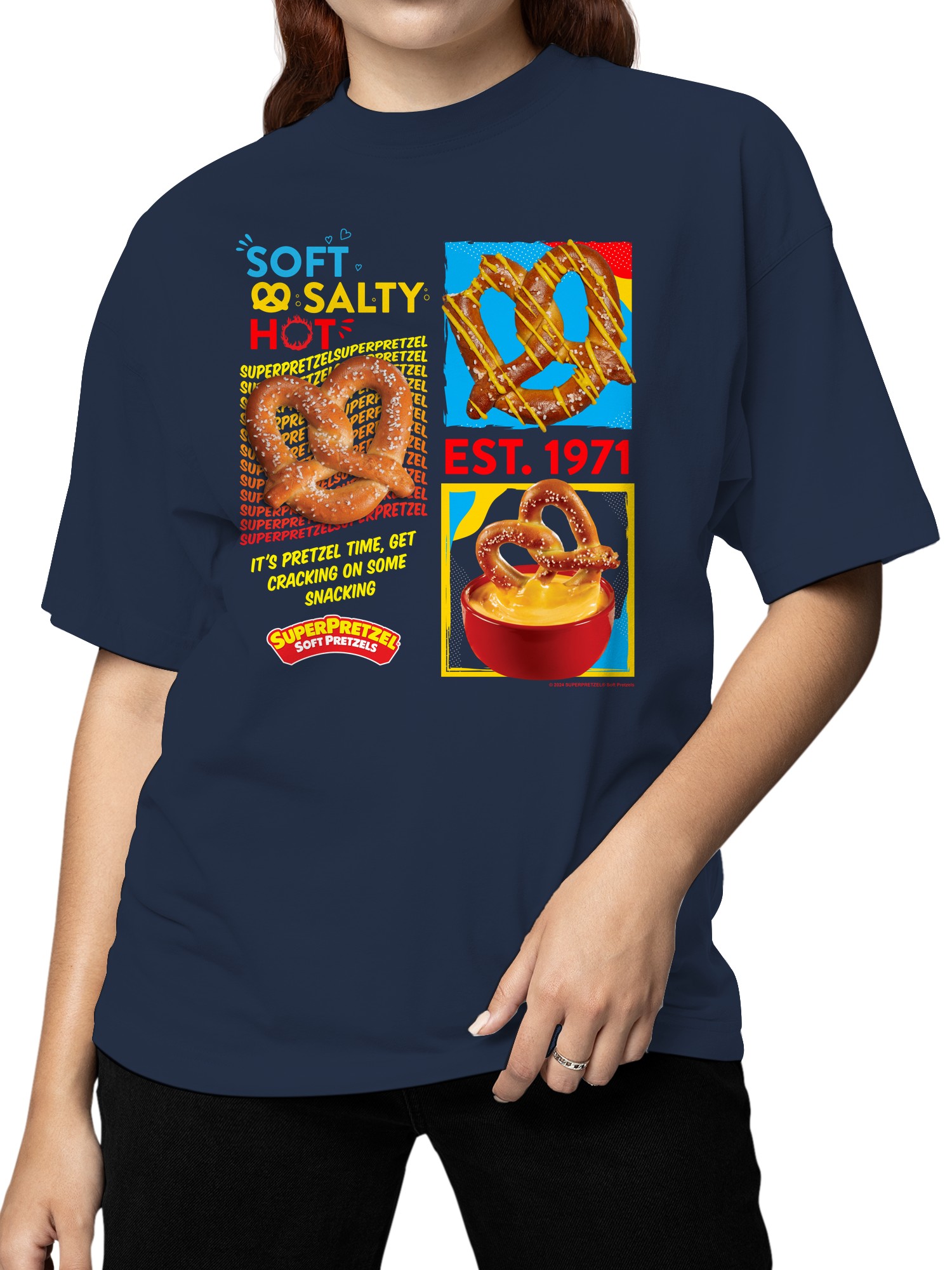Licencia Oficial Super Pretzel Suave, Salado y Caliente: Camiseta para Mujer - Imagen 11 de 12