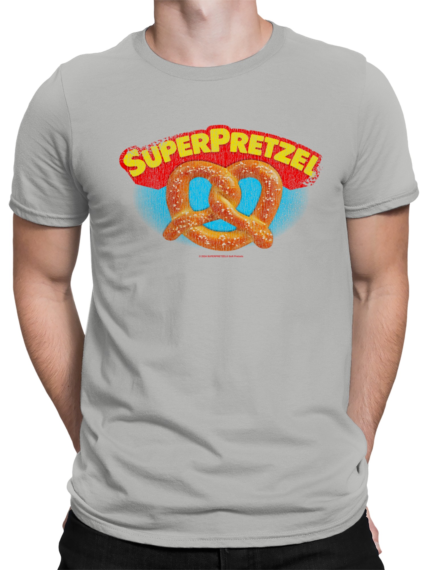 Camiseta para hombre Super Pretzel con licencia oficial diseño de logotipo vintage - Imagen 5 de 9