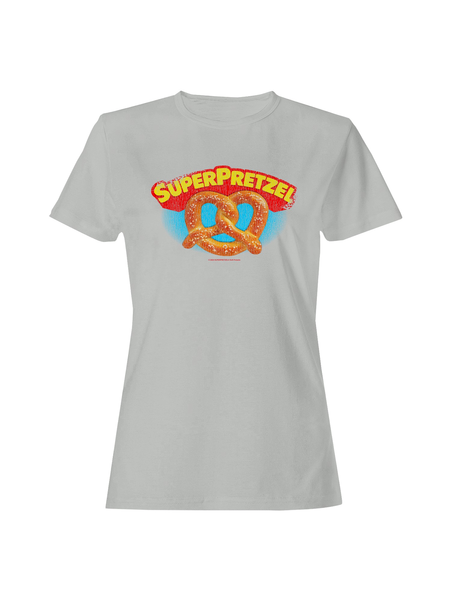 Officially Licensed Super Pretzel Vintage Logo Design Women's T-shirt - Picture 4 of 12