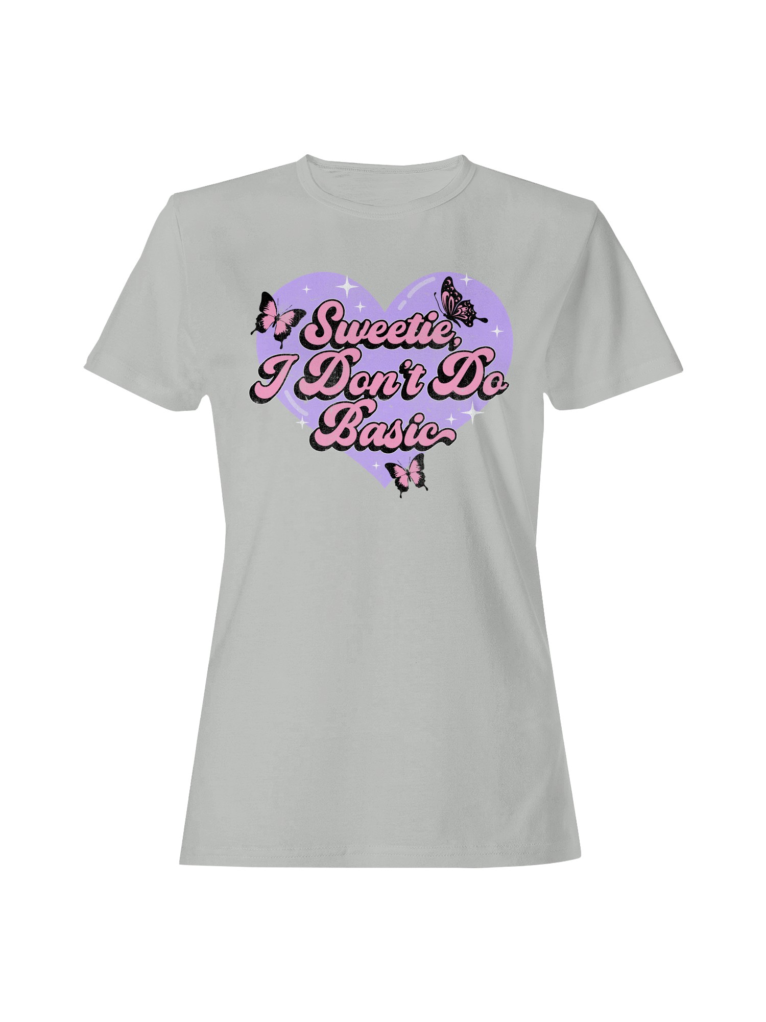 Sweetie, I Don’t Do Basic Heart Women's T-shirt - Picture 4 of 9