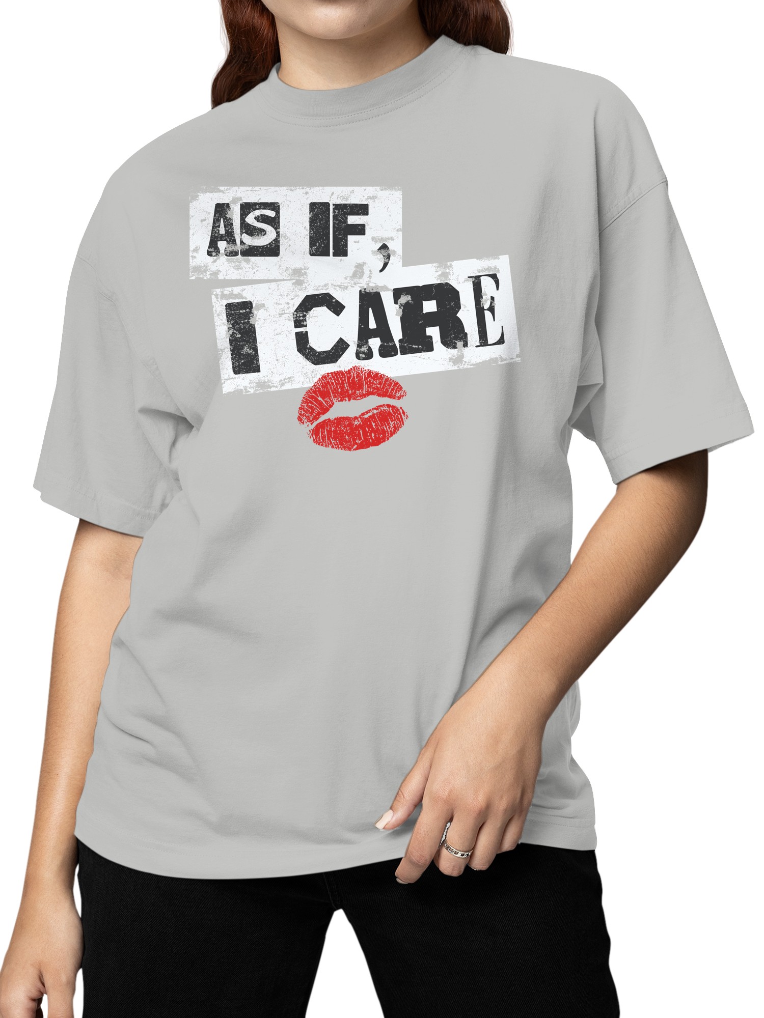 Bold Attitude: As If, I Care Women's T-shirt - Picture 8 of 9