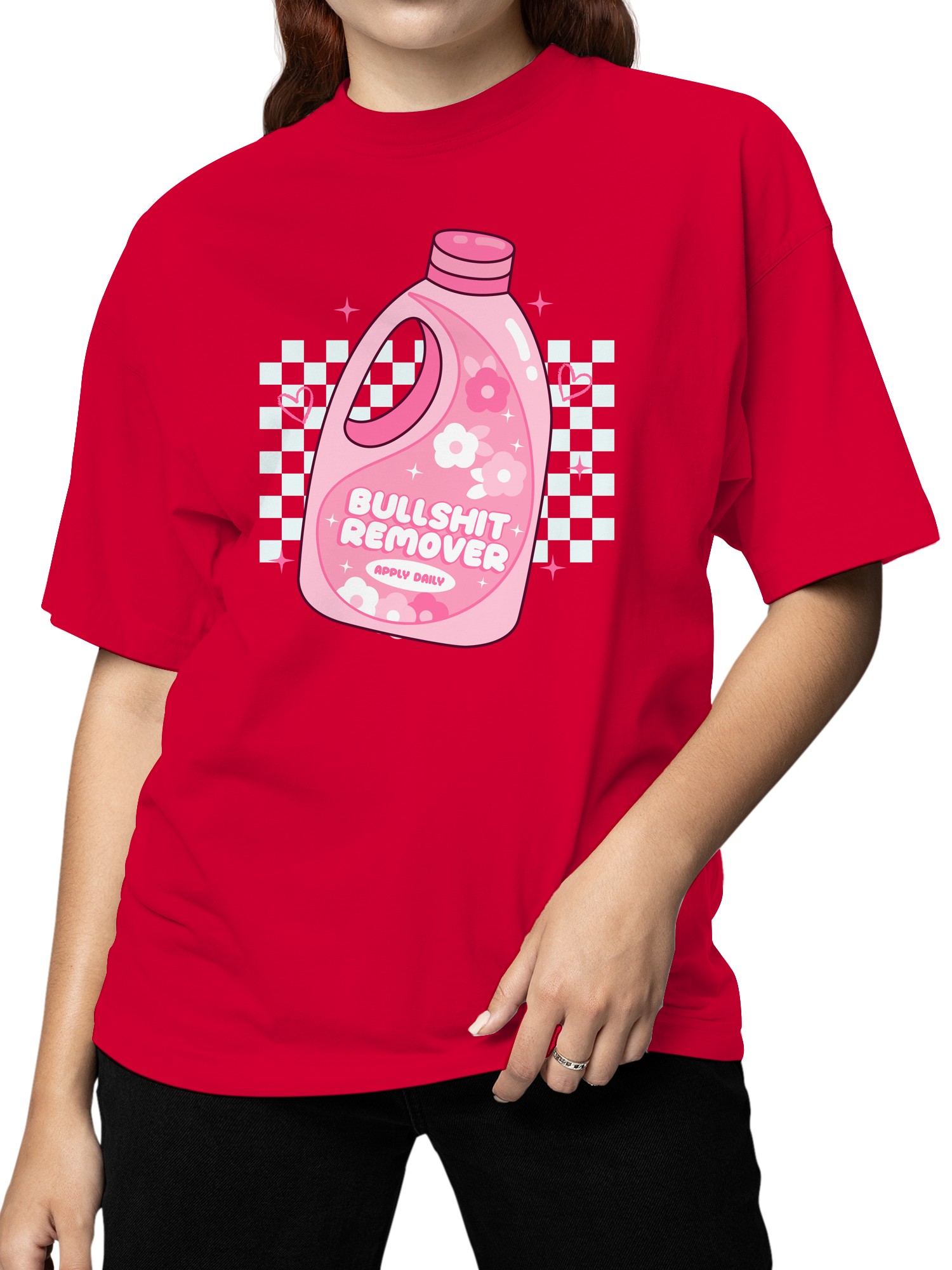 Pink Bullshit Remover Design Women's T-shirt - Picture 5 of 15