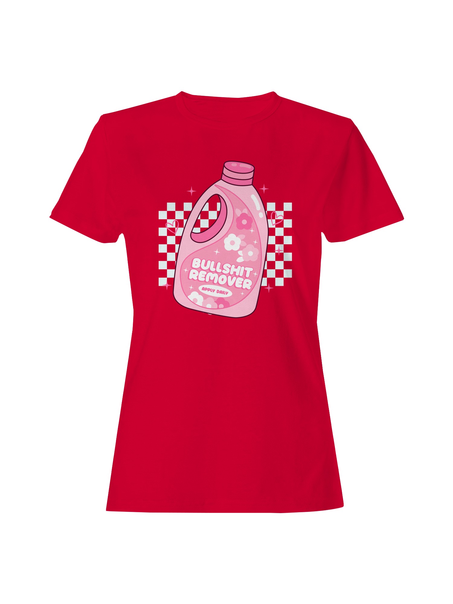 Pink Bullshit Remover Design Women's T-shirt - Picture 4 of 15