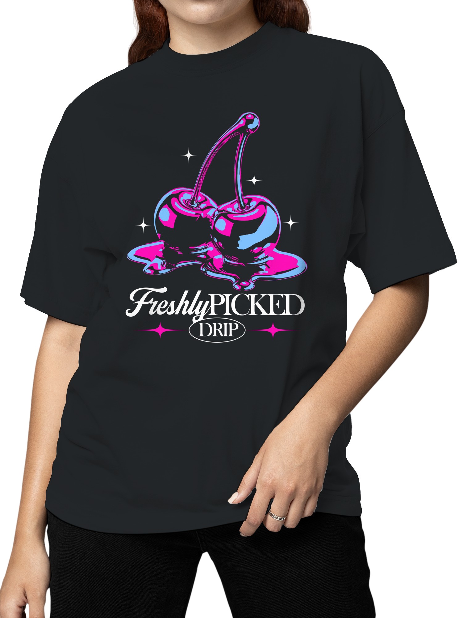 Camiseta para mujer Freshly Picked Drip Cherries - Imagen 5 de 9