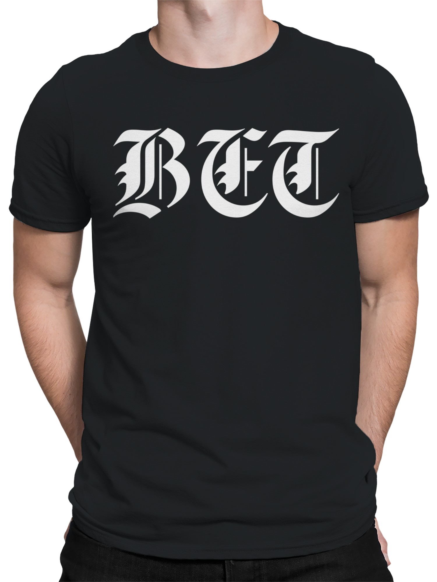 Camiseta para hombre con diseño de monograma BFT gótica audaz - Imagen 8 de 9