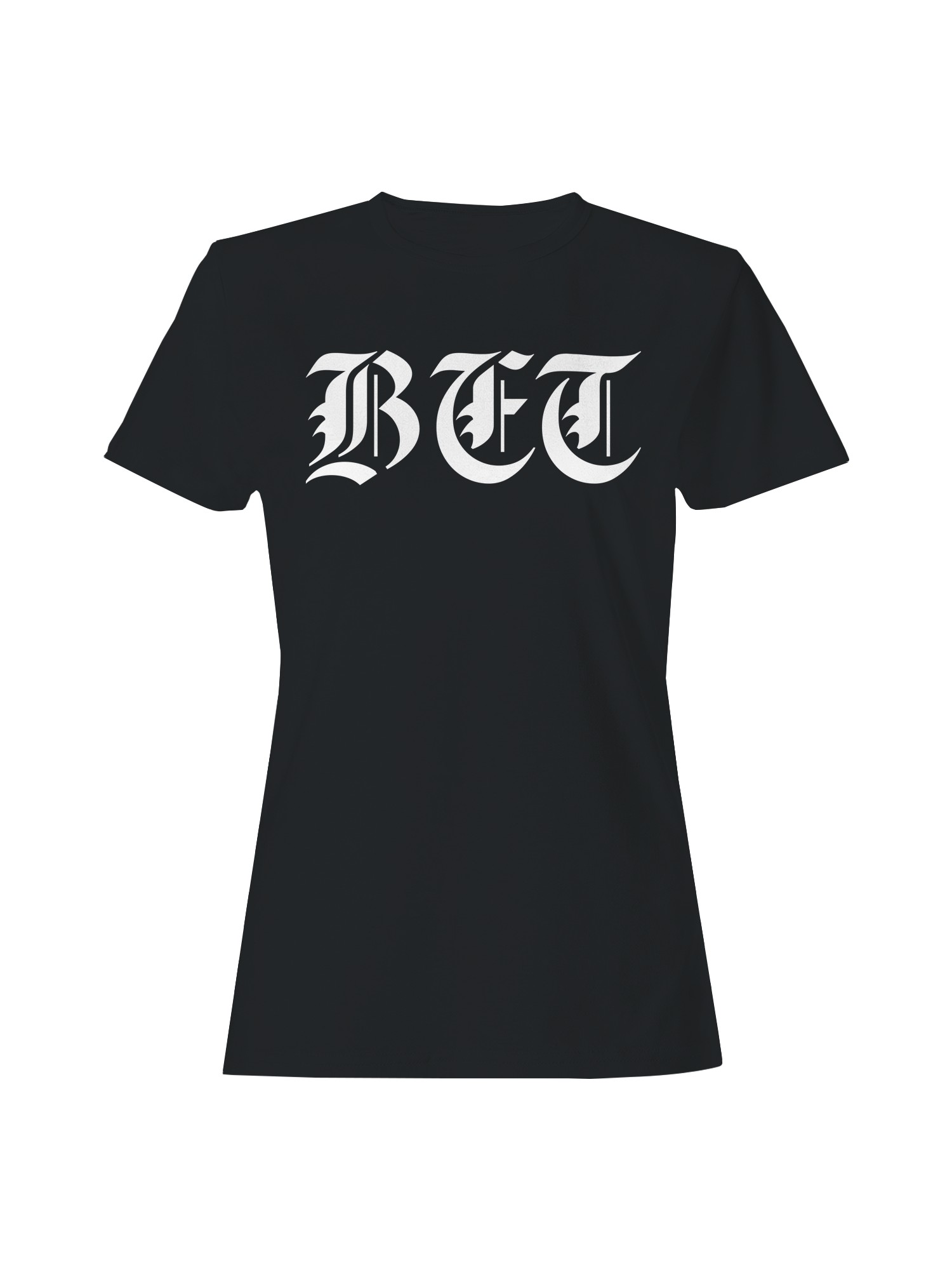 Camiseta para mujer con diseño de monograma BFT gótica audaz - Imagen 10 de 12