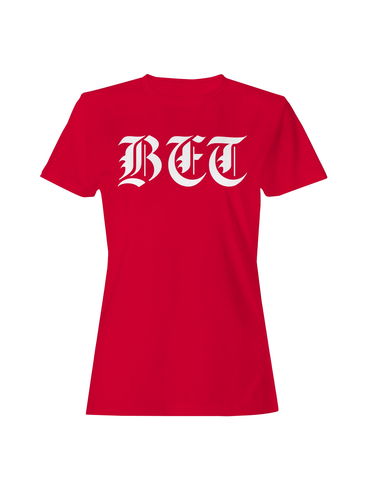Camiseta para mujer con diseño de monograma BFT gótica audaz - Imagen 7 de 12