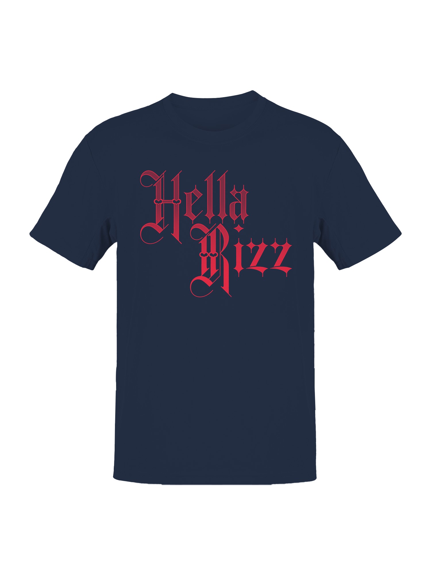 Mutiges Gothic "Hella Rizz" Design Herren T-Shirt - Bild 7 von 9