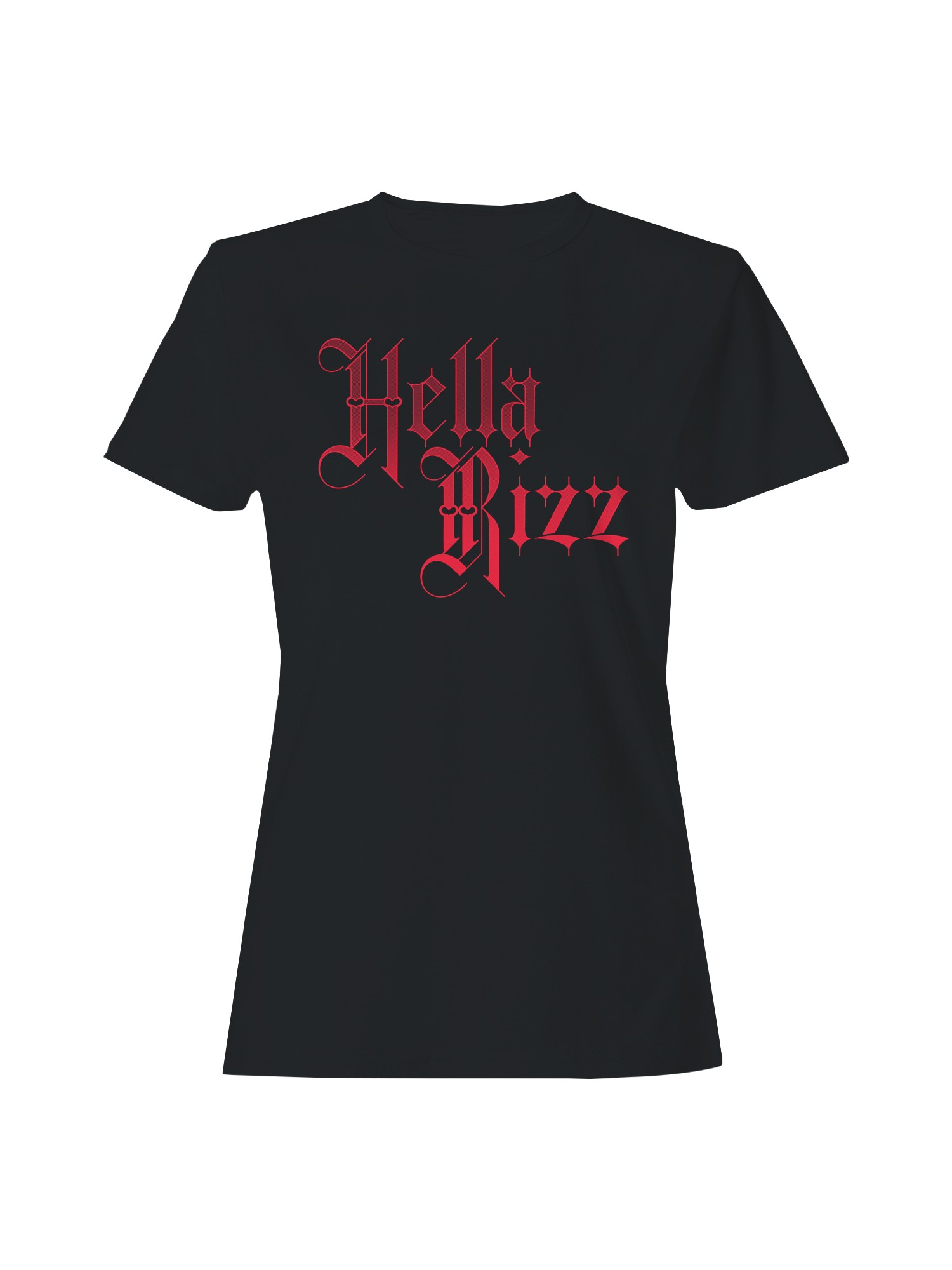 Camiseta para mujer diseño gótico audaz "Hella Rizz" - Imagen 4 de 6