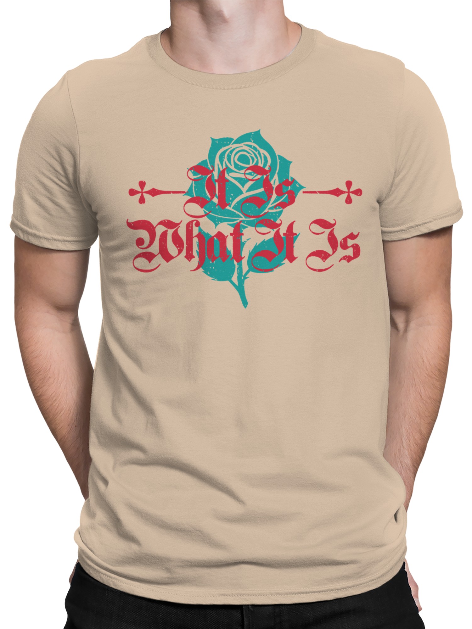 Camiseta vintage rosa "It Is What It Is para hombre - Imagen 5 de 6