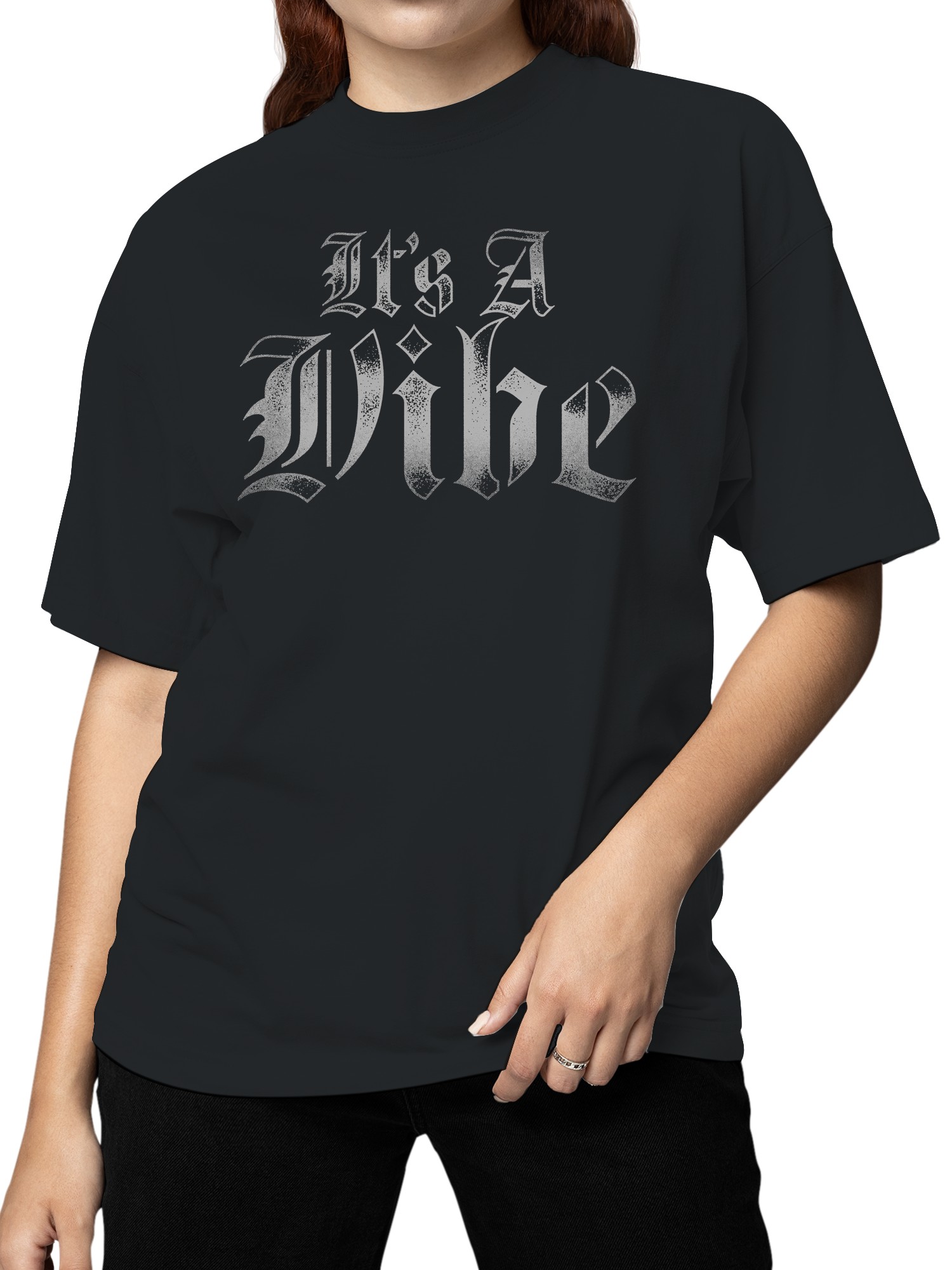 T-shirt donna It's A Vibe design gotico - Foto 5 di 6