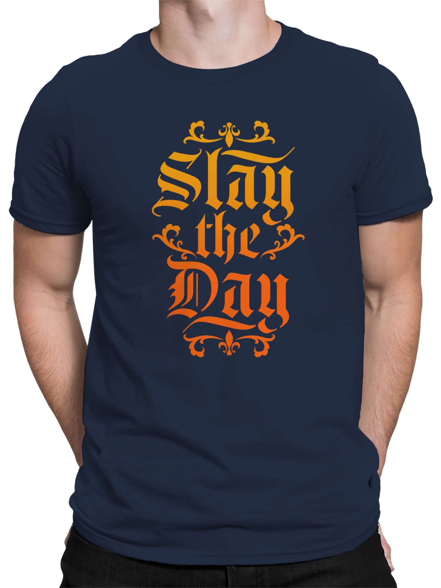 Camiseta para hombre Slay the Day arte motivacional - Imagen 8 de 9