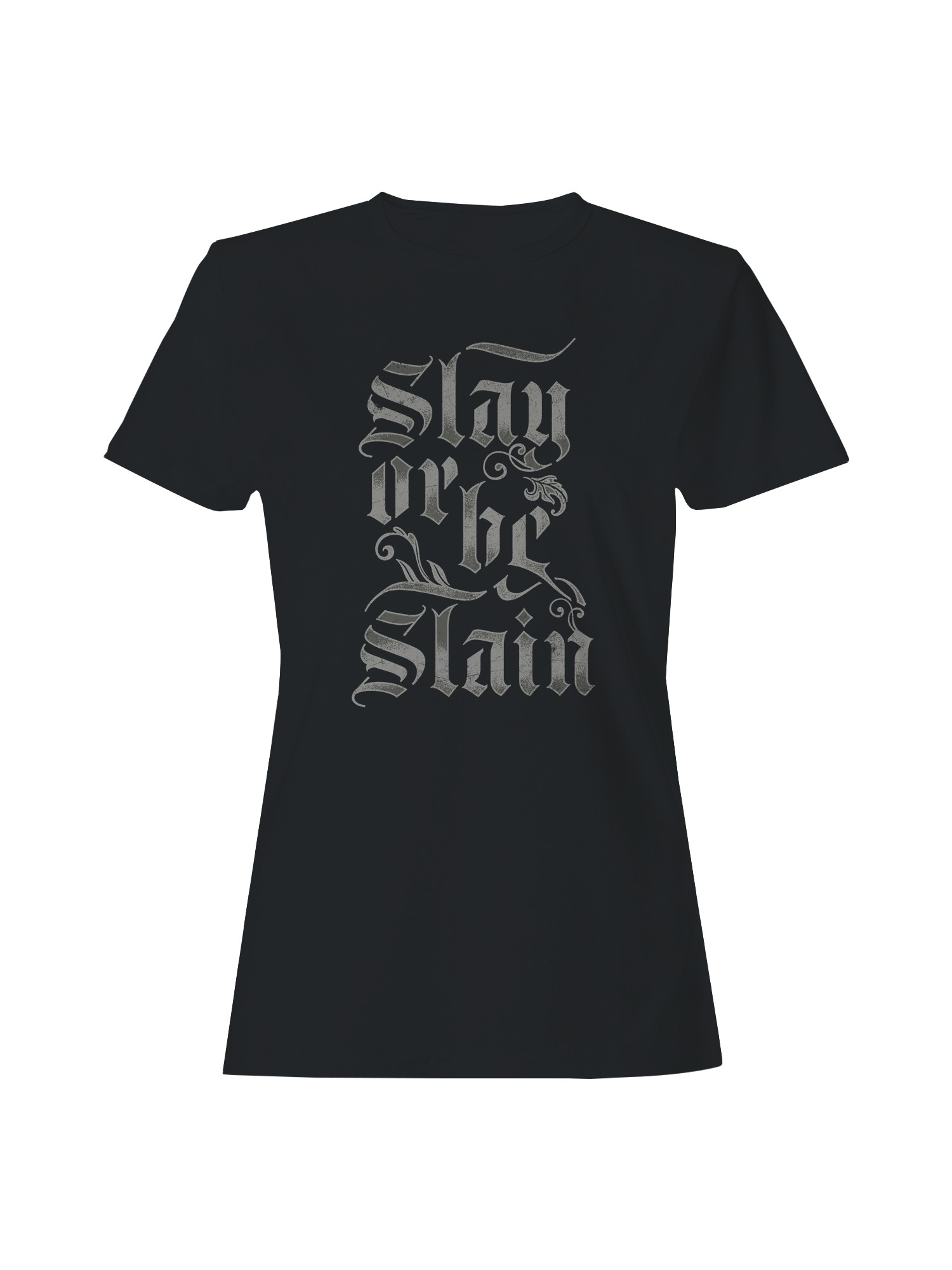 Gothic "Slay or Be Slain" Grafik Damen T-Shirt - Bild 4 von 6