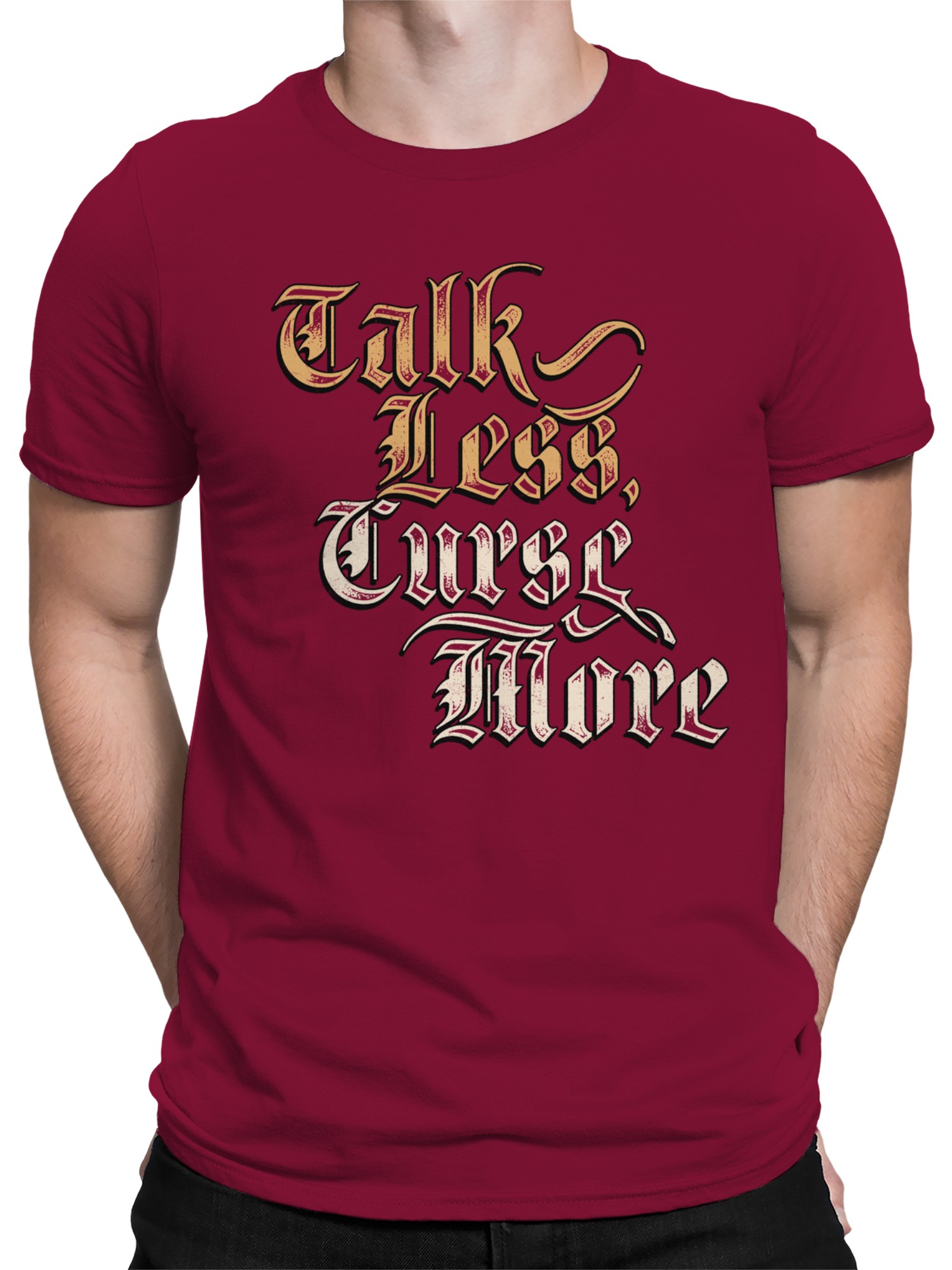 Bold Gothic Typography Message Herren T-Shirt - Bild 5 von 6