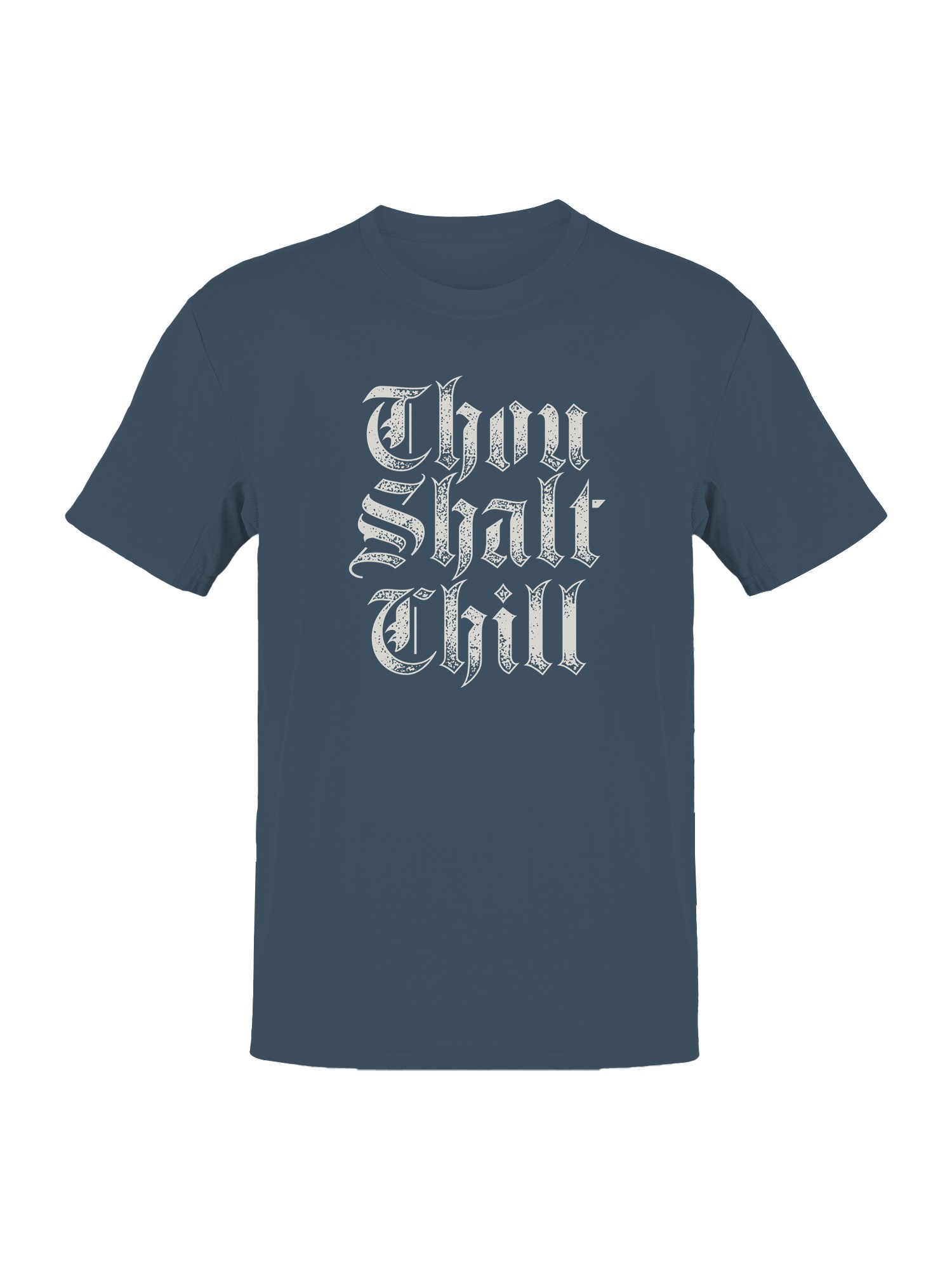 T-shirt uomo Thou Shalt Chill tipografia gotica - Foto 4 di 6
