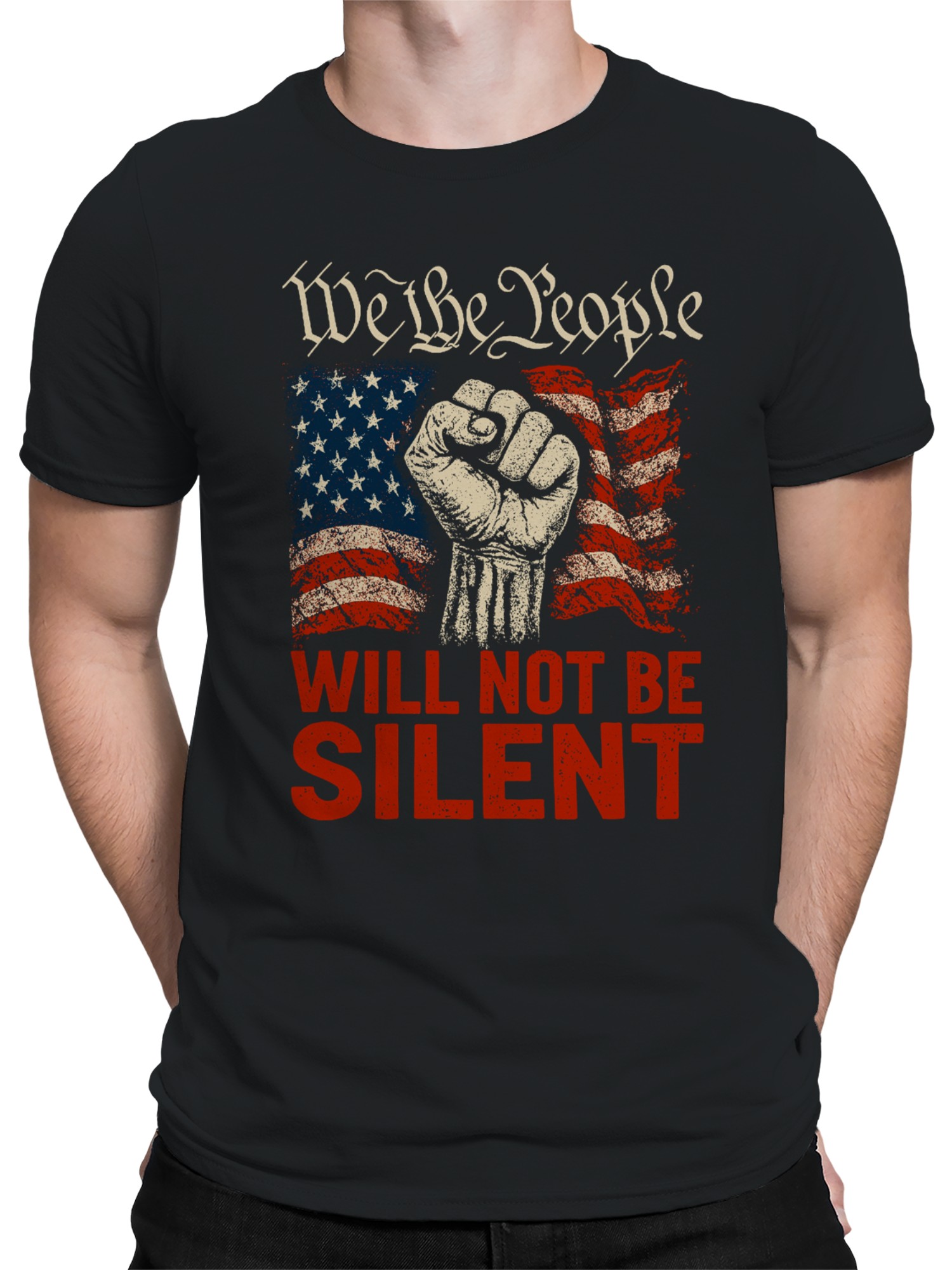 We The People: Will Not Be Silent Men's T-shirt - Picture 5 of 6