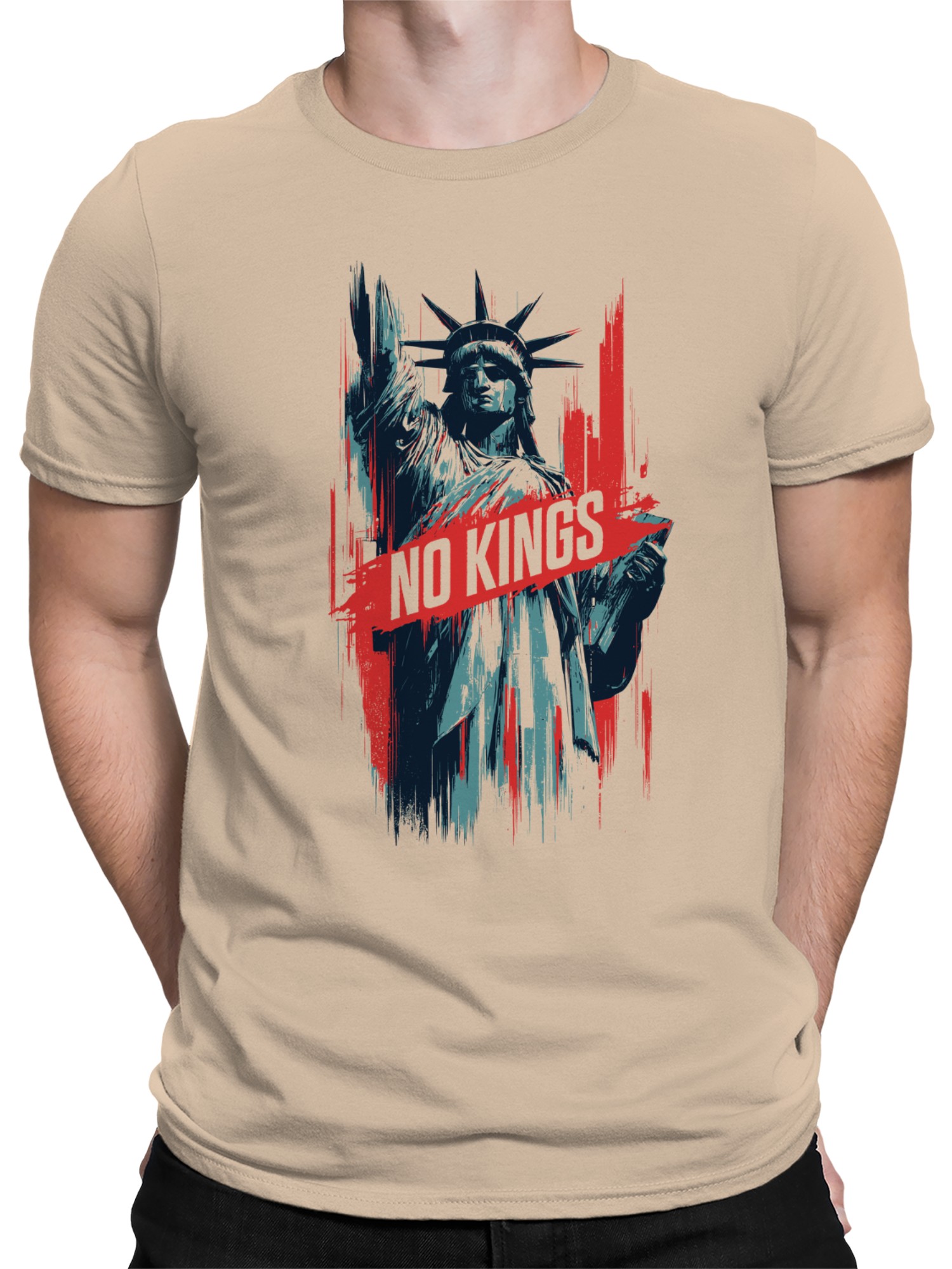 Iconic Liberty No Kings Graphic Men's T-shirt - Picture 5 of 6