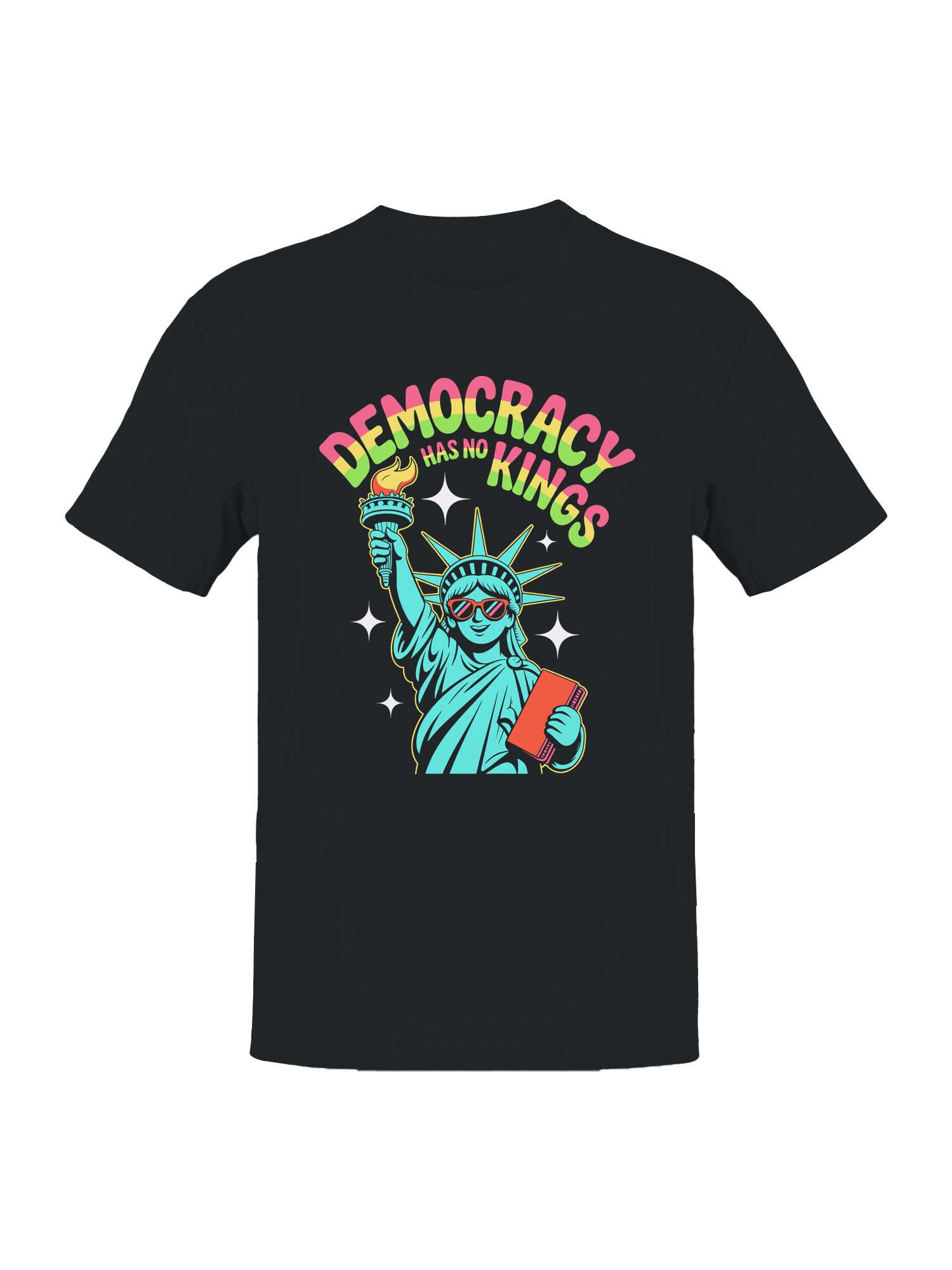 Democracy Has No Kings Design Men's T-shirt - Picture 4 of 9