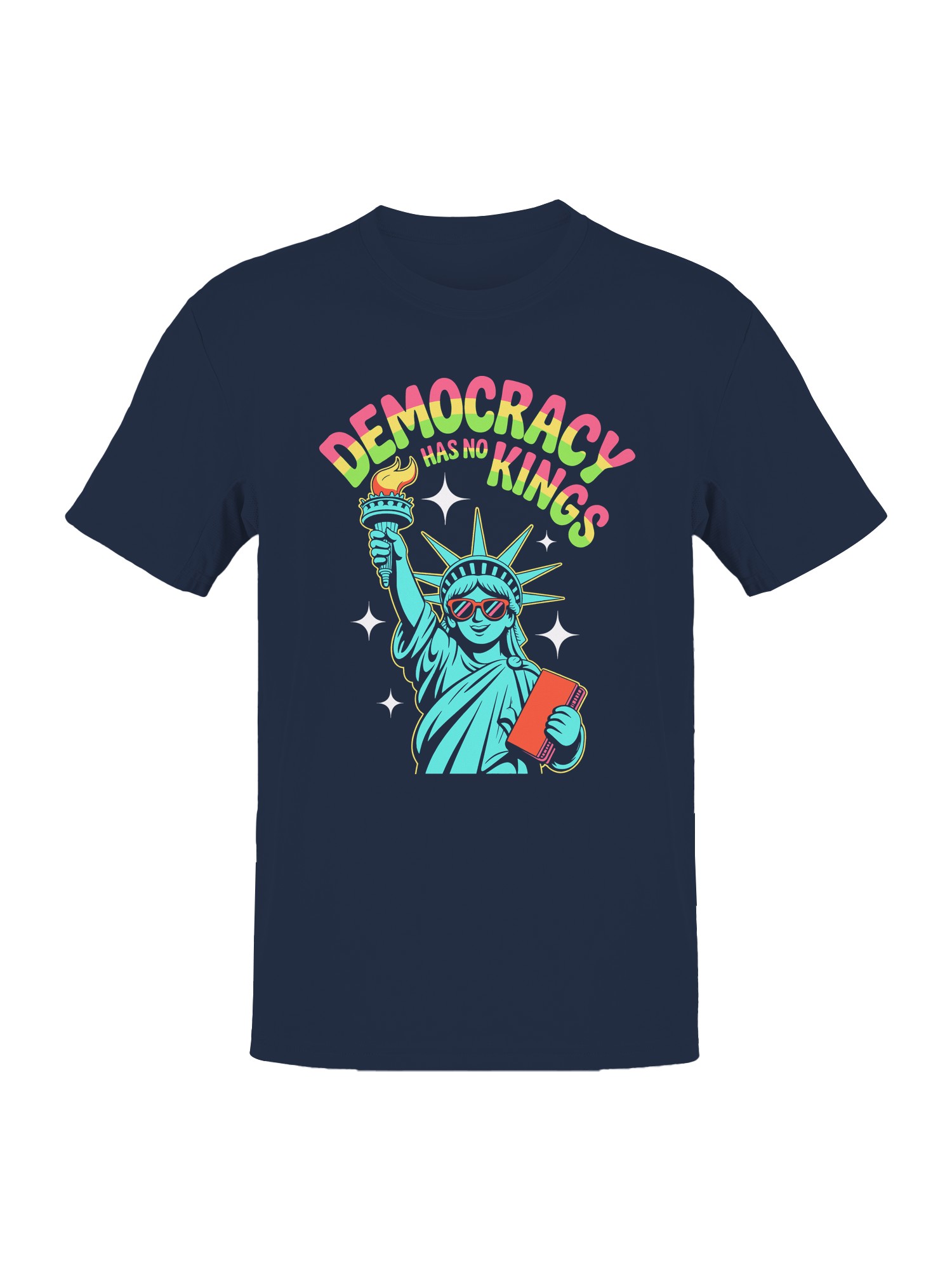Democracy Has No Kings Design Men's T-shirt - Picture 7 of 9