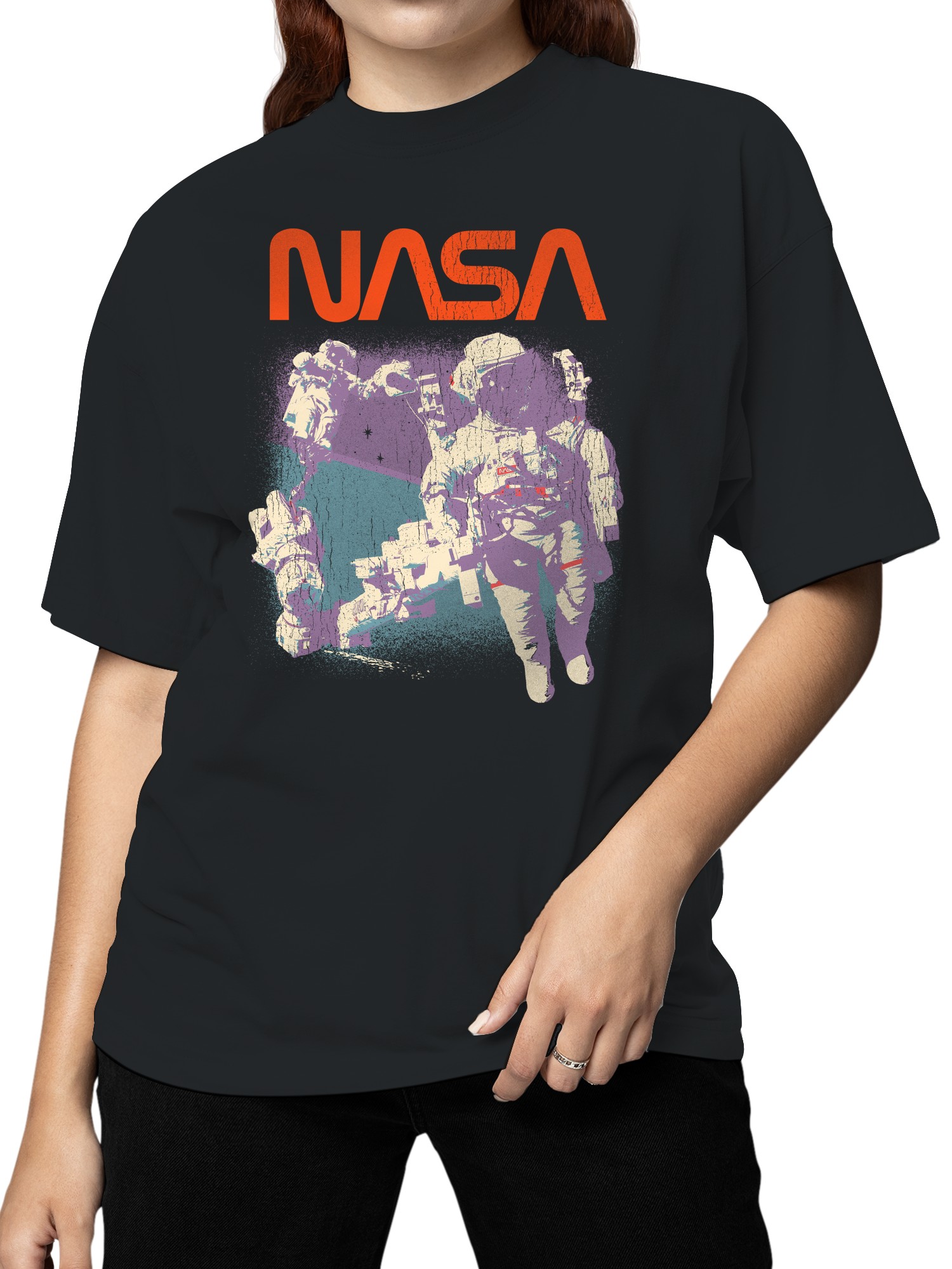 Offiziell lizenziertes NASA Astronaut Retro Spacewalk Damen T-Shirt - Bild 5 von 9
