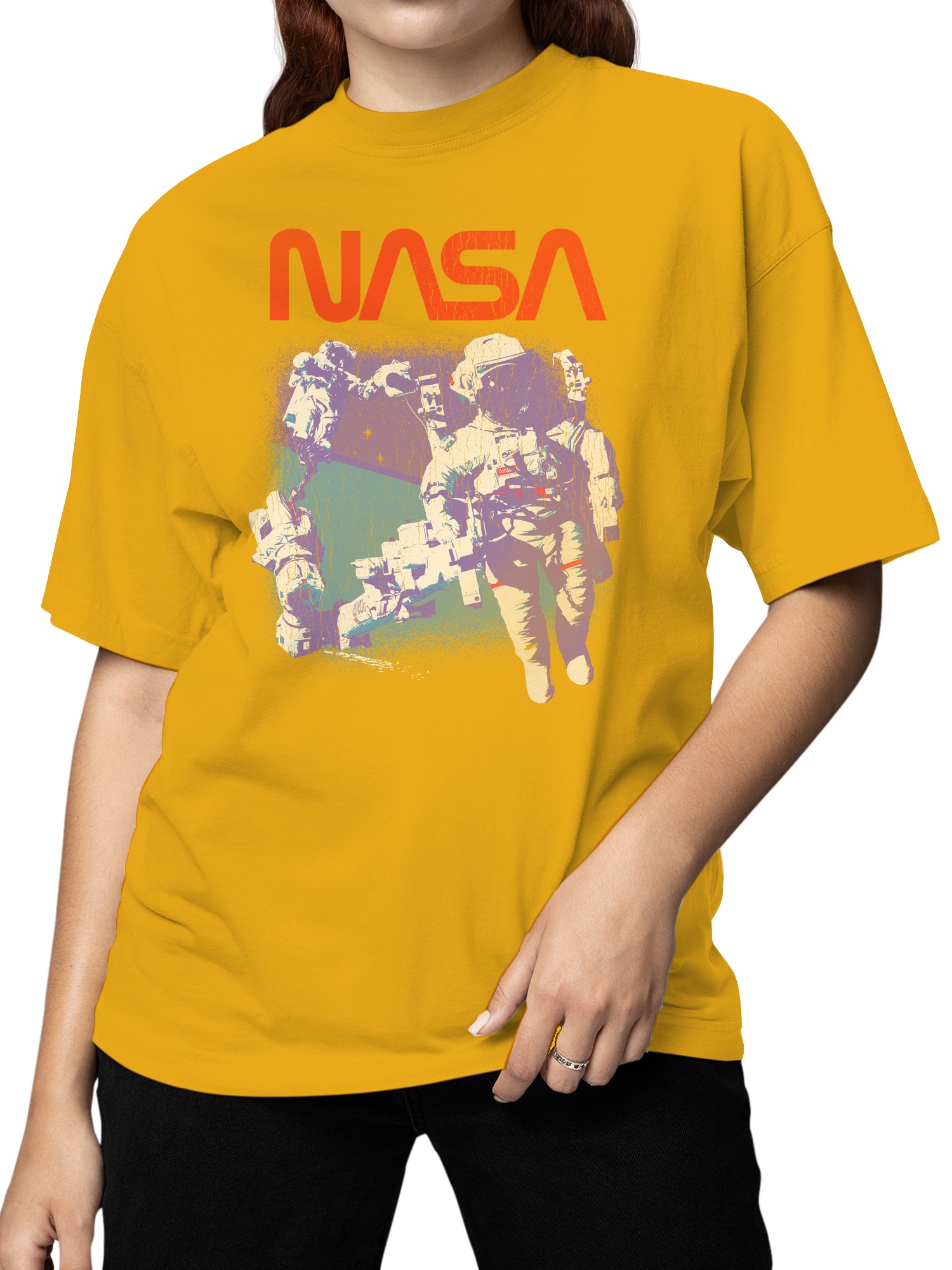 Offiziell lizenziertes NASA Astronaut Retro Spacewalk Damen T-Shirt - Bild 8 von 9