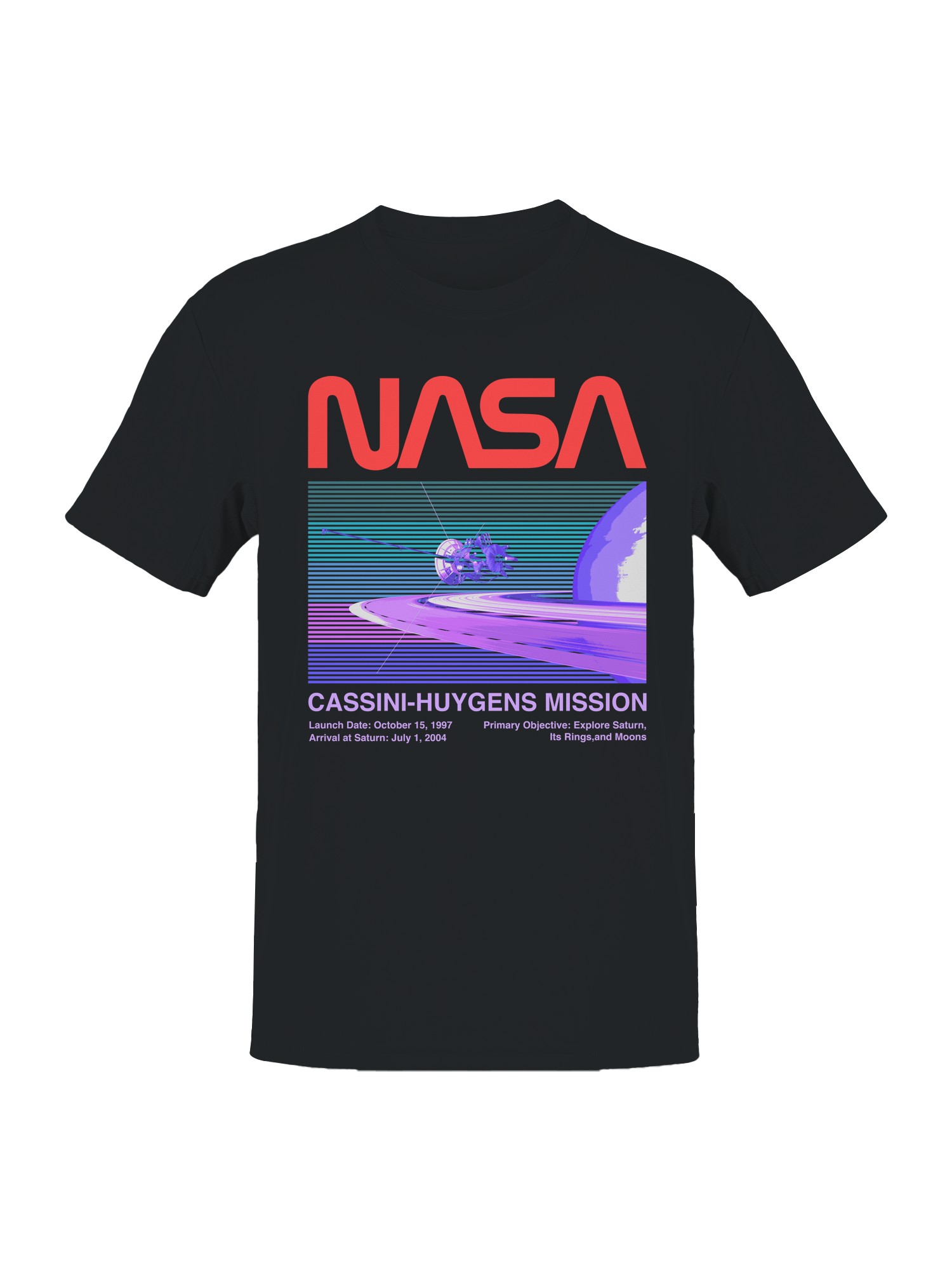 Officially Licensed Nasa Cassini-Huygens Mission to Saturn Men&rsquo;s T-shirt