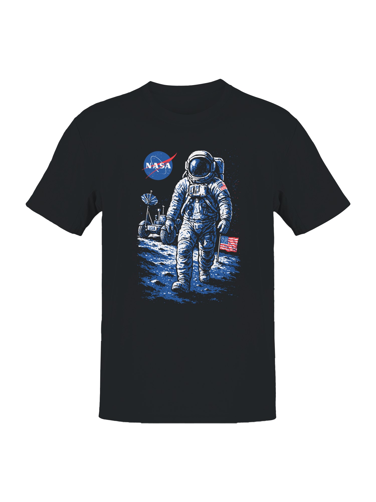 Offiziell lizenziertes NASA Astronaut Lunar Walk Design Herren T-Shirt - Bild 4 von 9