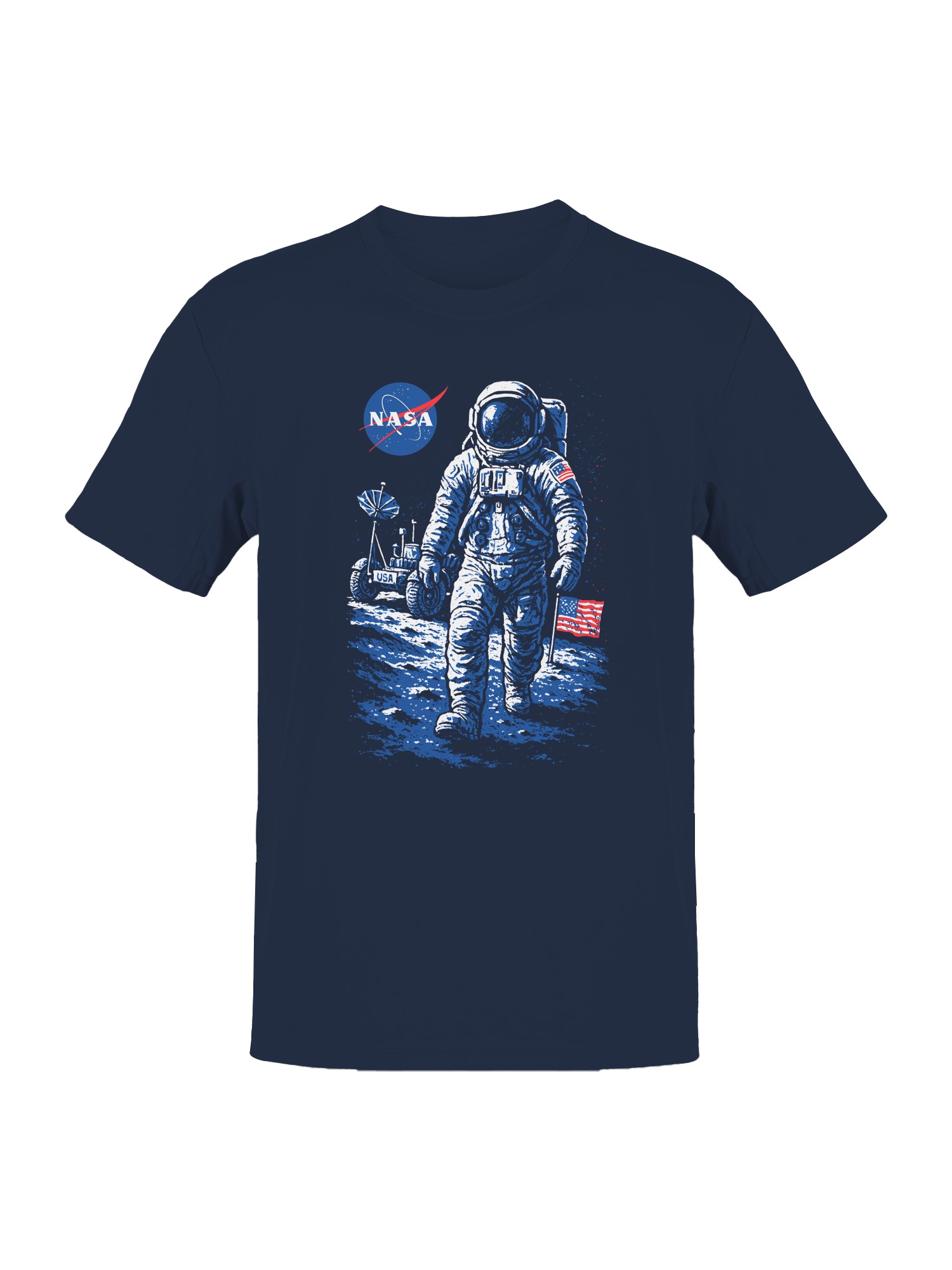 Offiziell lizenziertes NASA Astronaut Lunar Walk Design Herren T-Shirt - Bild 7 von 9