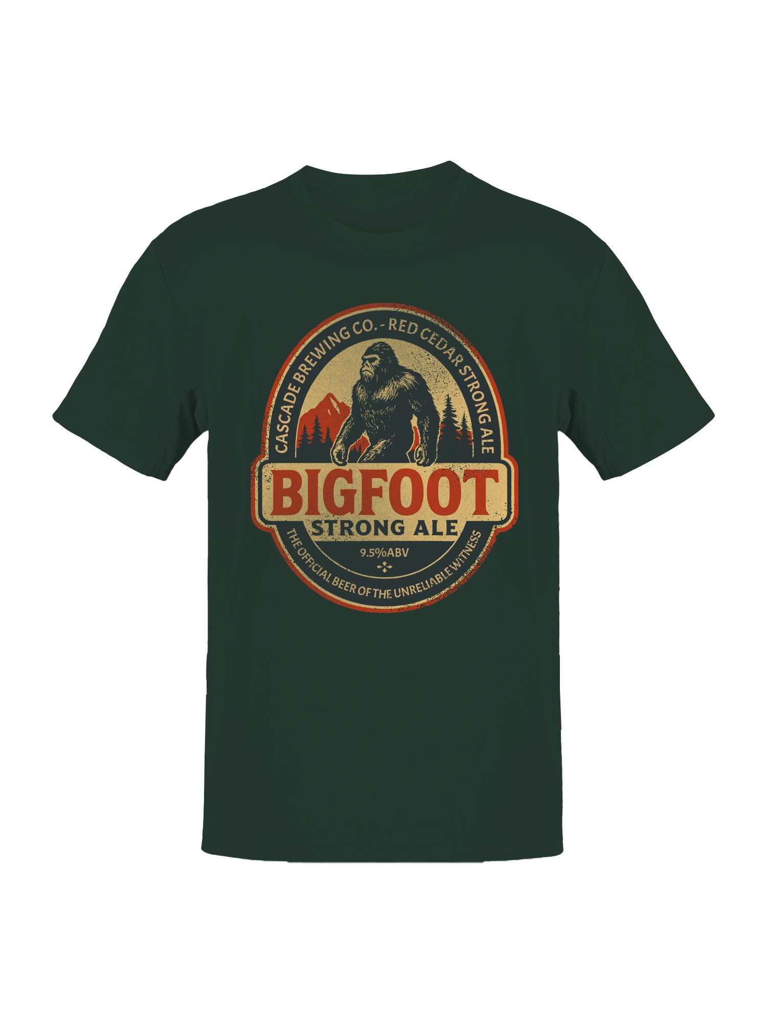 Bigfoot Strong Ale Craft Beer Label Herren T-Shirt - Bild 4 von 6