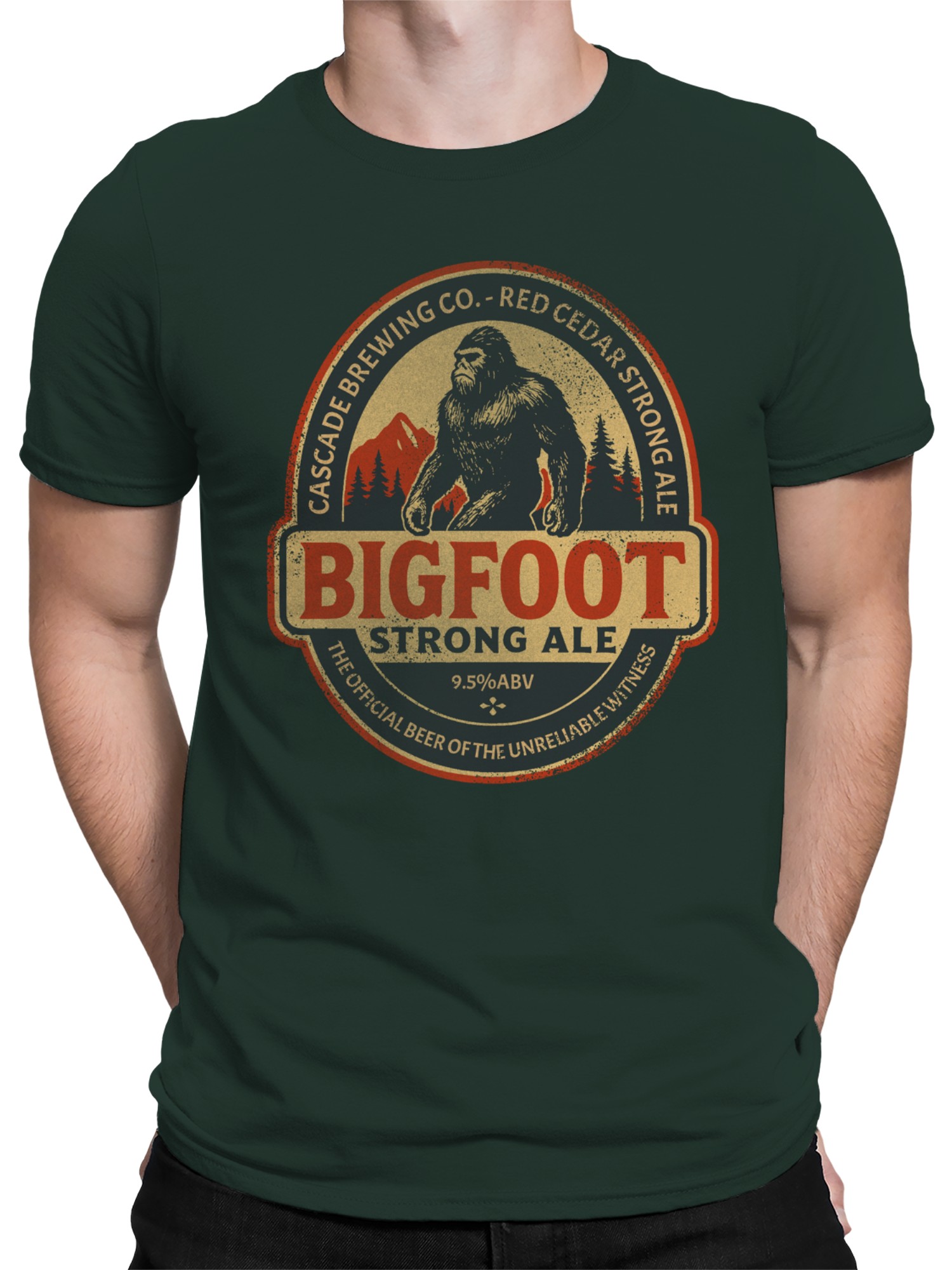 Bigfoot Strong Ale Craft Beer Label Herren T-Shirt - Bild 5 von 6