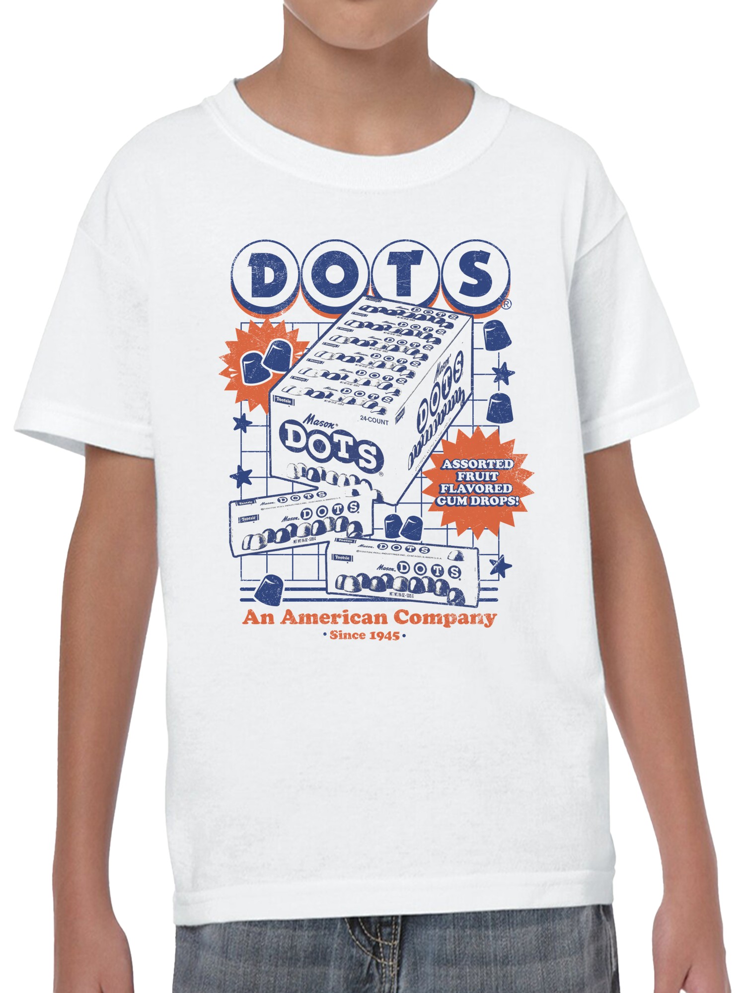 Officially Licensed Dots Classic Gumdrops Design 1945 Youth's T-shirt - Picture 8 of 9