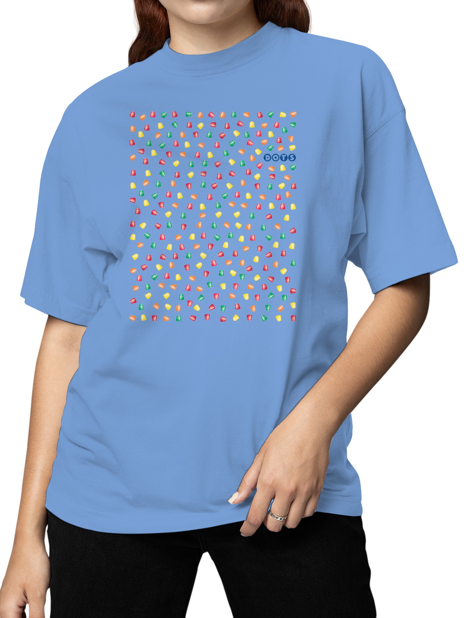Officially Licensed Dots Candy Colorful Pattern Design Women's T-shirt - Picture 5 of 9