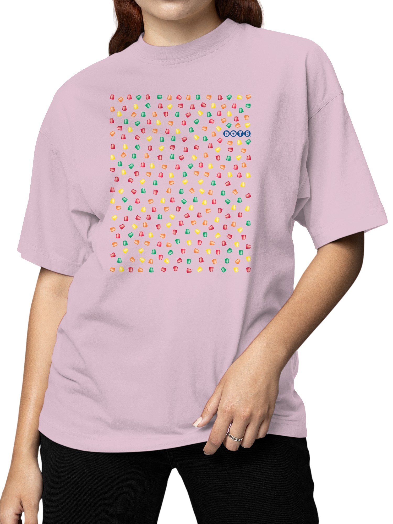 Officially Licensed Dots Candy Colorful Pattern Design Women's T-shirt - Picture 8 of 9