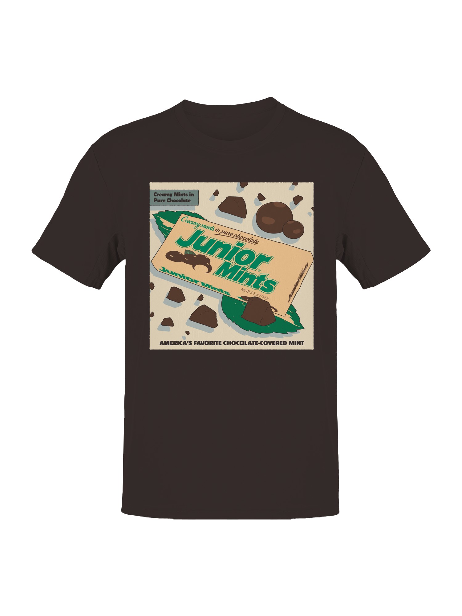 Officially Licensed Junior Mints Chocolate Delight Men's T-shirt - Picture 4 of 6