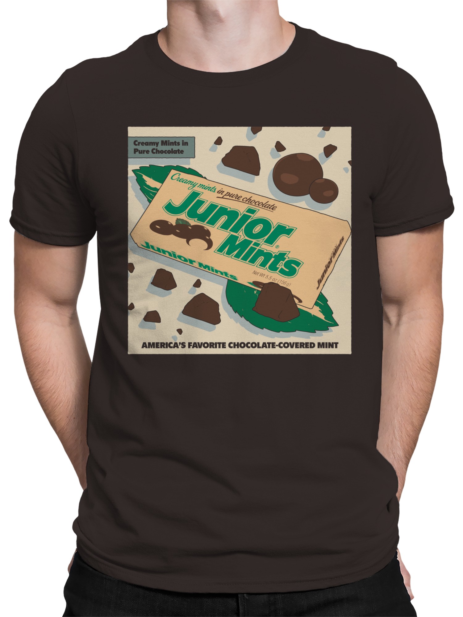 Officially Licensed Junior Mints Chocolate Delight Men's T-shirt - Picture 5 of 6