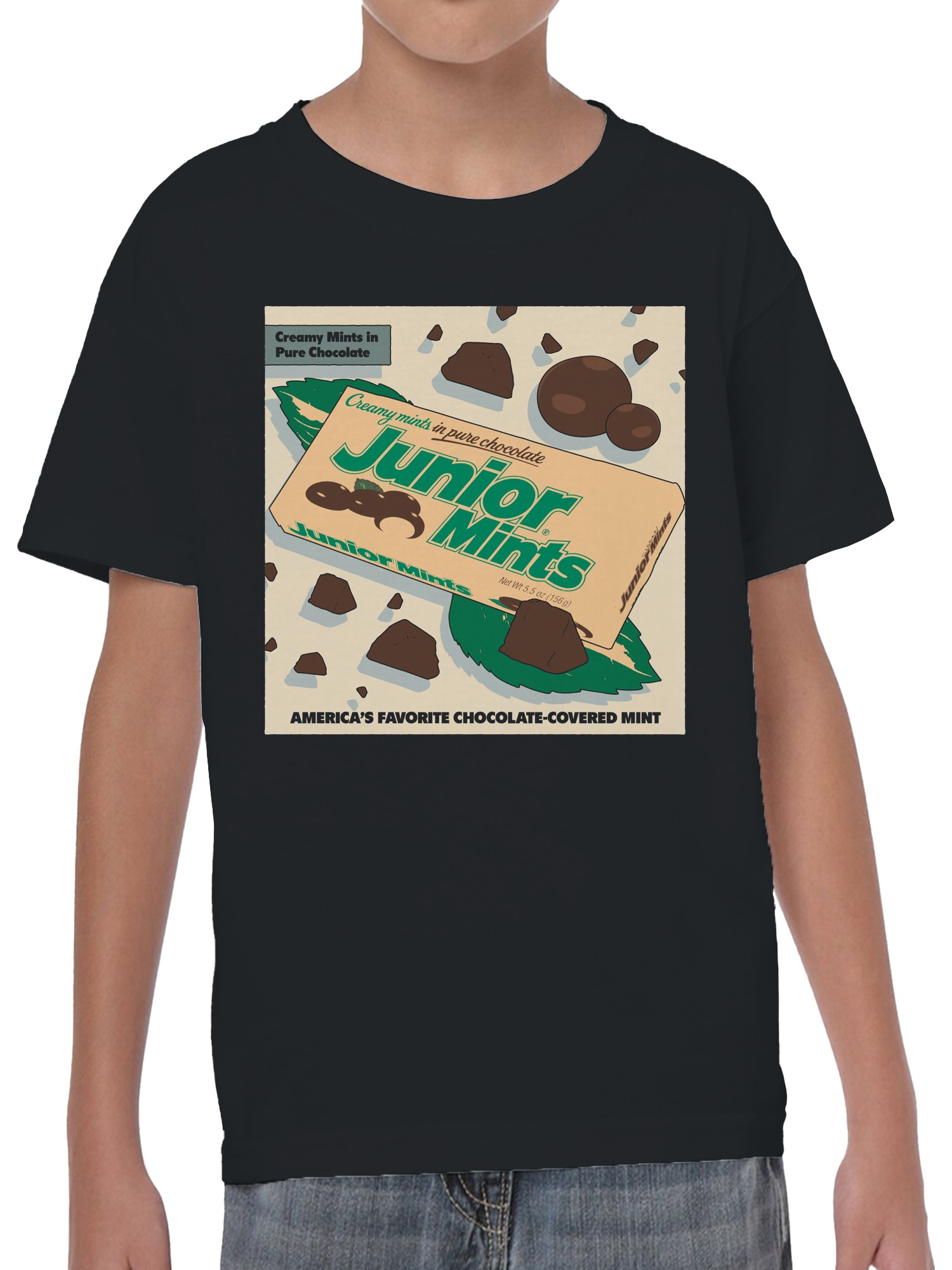 Officially Licensed Junior Mints Chocolate Delight Youth's T-shirt - Picture 5 of 6
