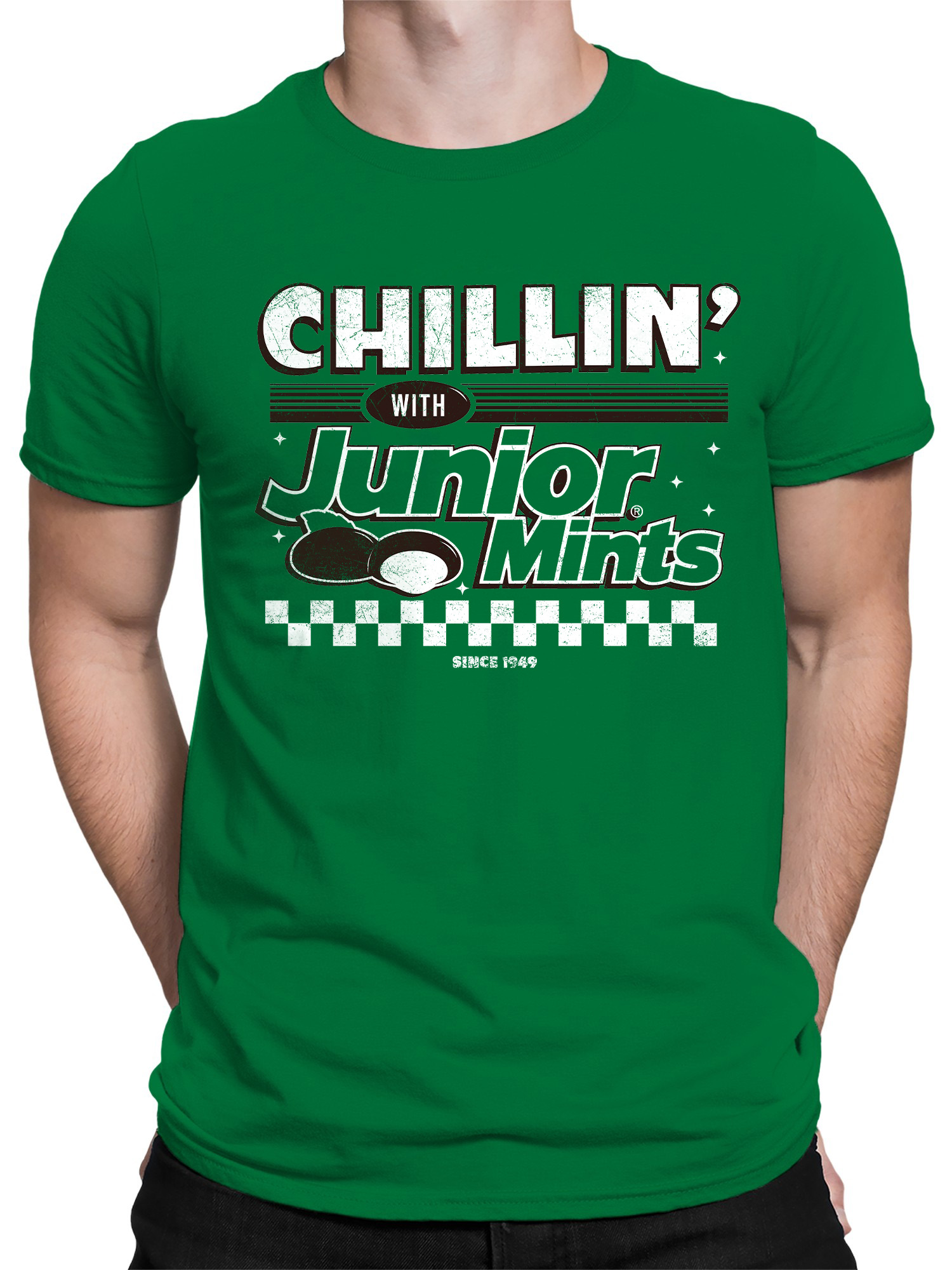 Officially Licensed Junior Mints Retro Chillin' Mints Men's T-shirt - Picture 5 of 6