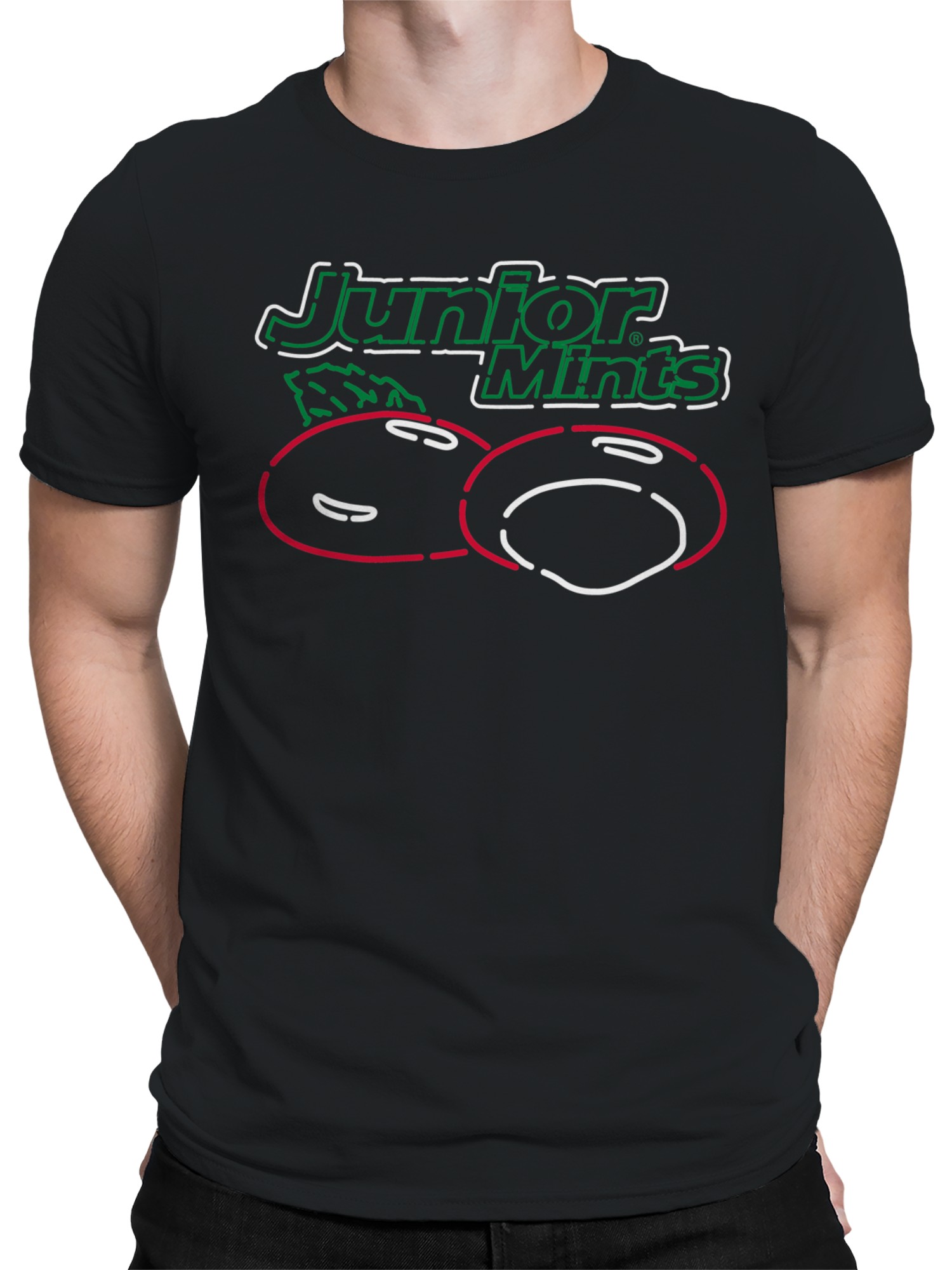 Officially Licensed Junior Mints Peppermint Delight Men's T-shirt - Picture 5 of 6